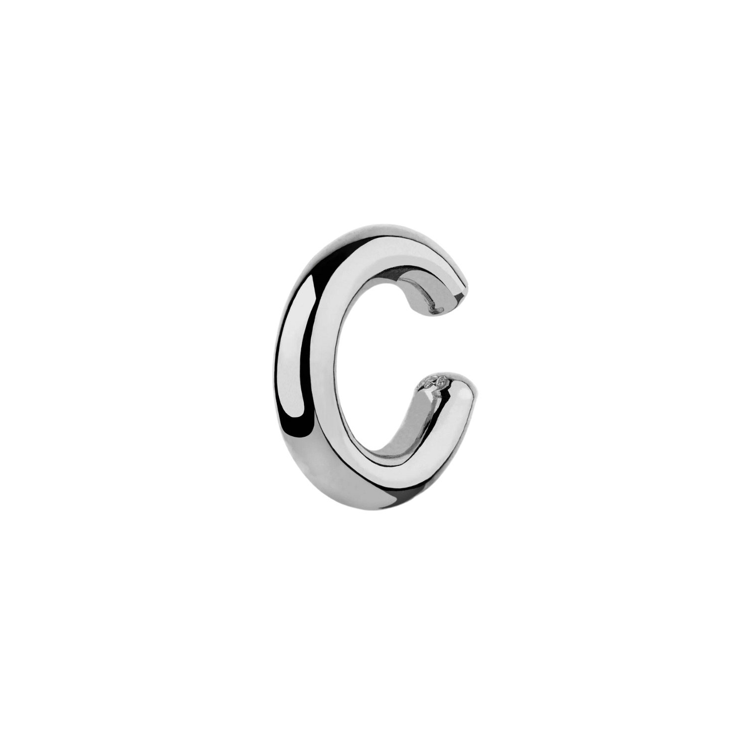 Silver Chunky Sterling Silver Ear Cuff No Piercing 1 Piece, Image 1 of 4
