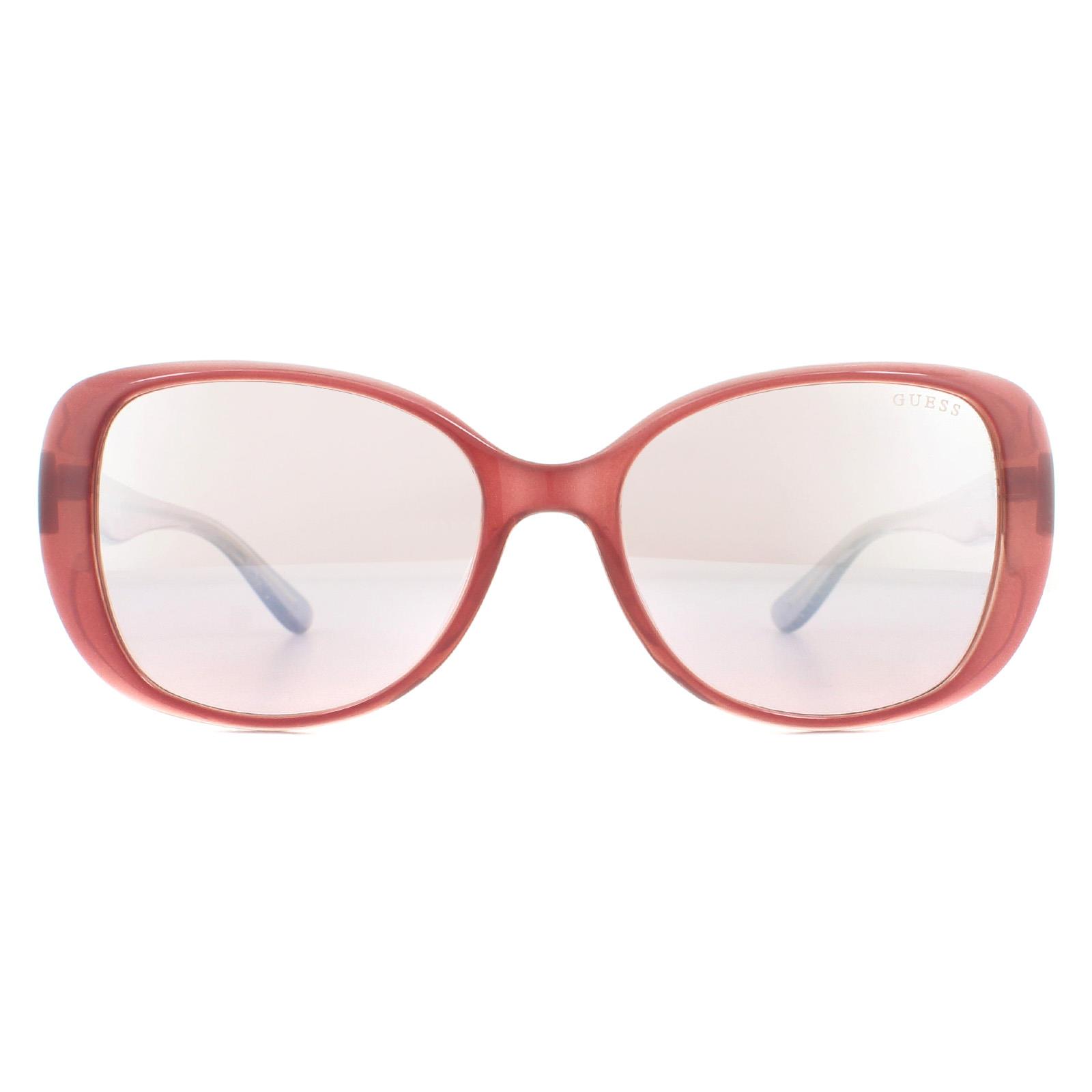 Pink Guess Pink Square Pink Pink Brown Gradient Sunglasses, Image 1 of 4