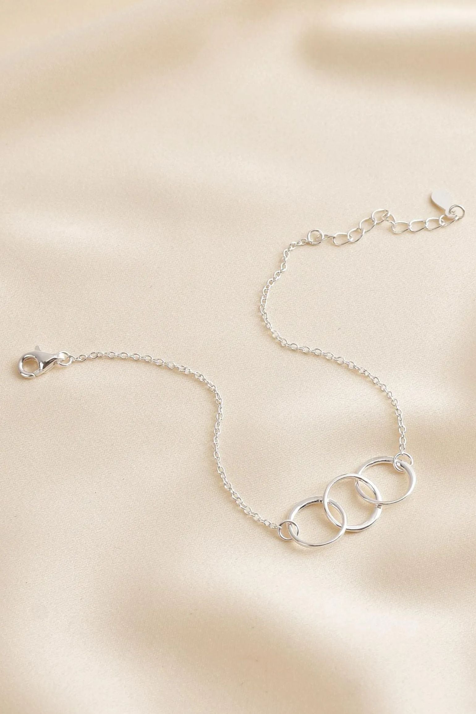 Silver Sterling Silver Circle Trio Bracelet, Image 1 of 3
