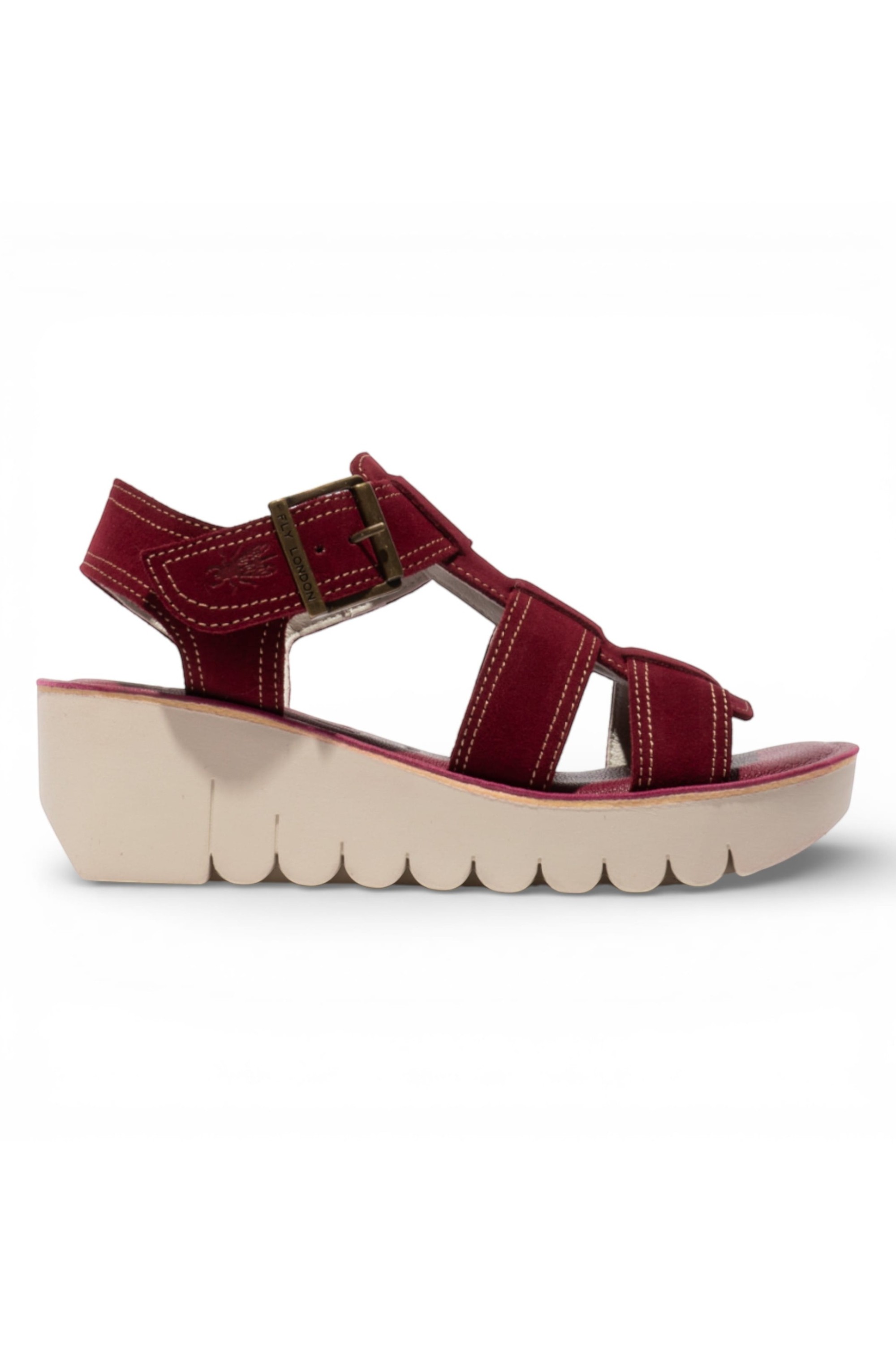 Red Womens Comfort Wedge Sandals -YUDD236FLY, Image 1 of 4