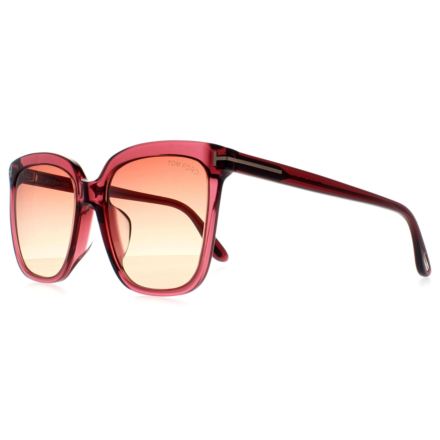 Red Square Shiny Bordeaux Bordeaux Gradient Selby FT0958-D Sunglasses, Image 2 of 3