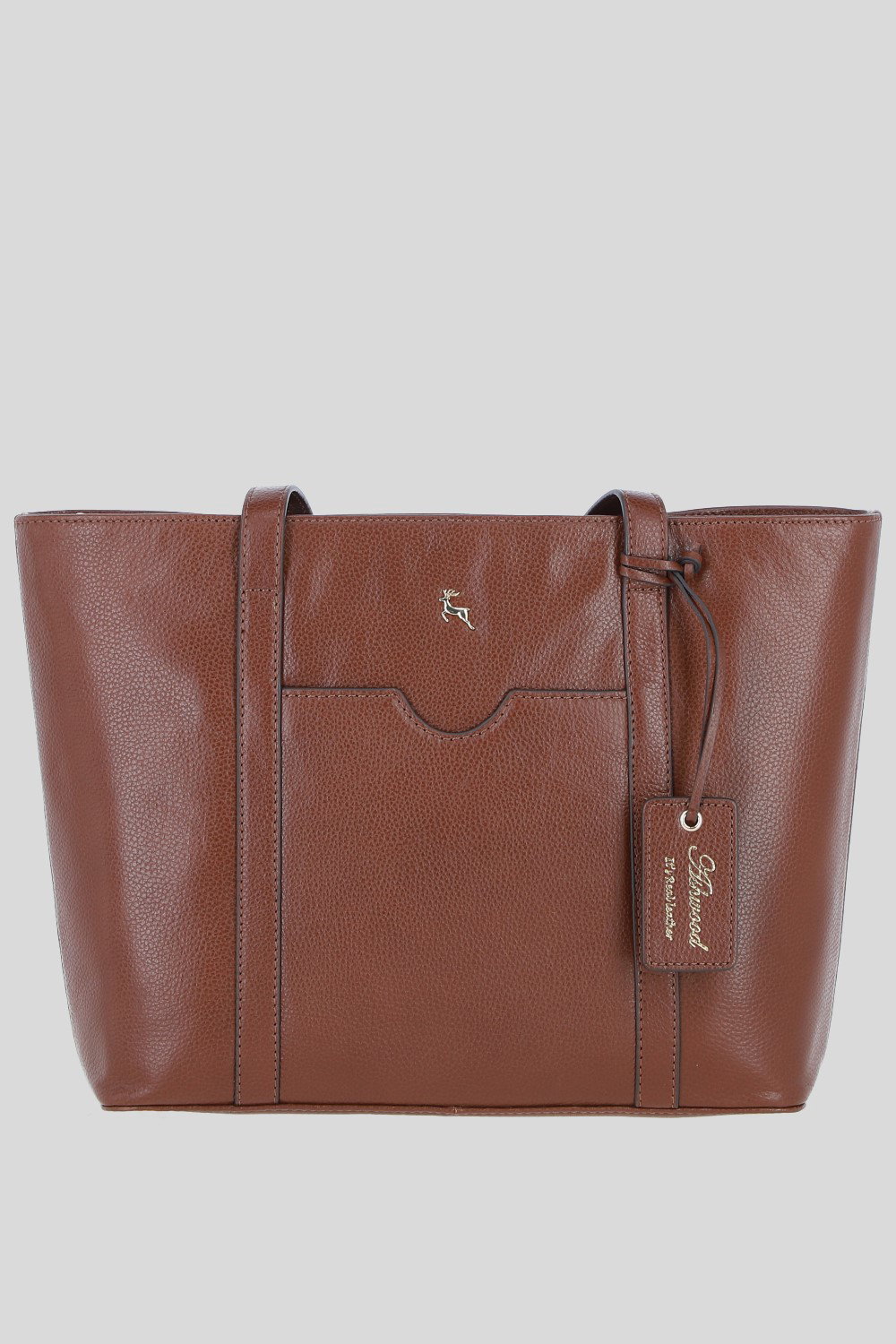 Tan 'Rosara' Real Leather Shoulder Bag, Image 1 of 5