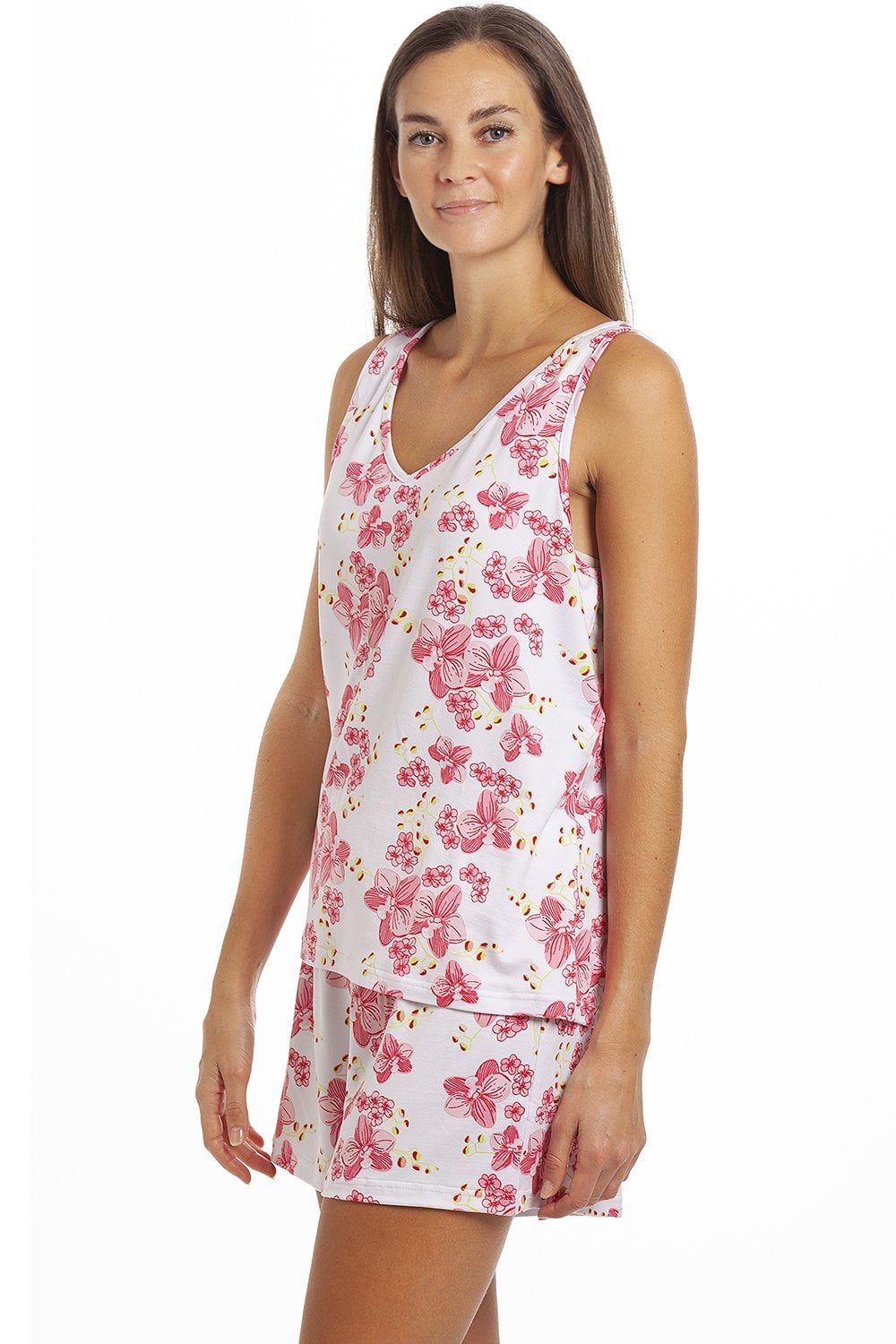 Pink Camille Lingerie Pink Spandex Short Pyjama Set, Image 3 of 5