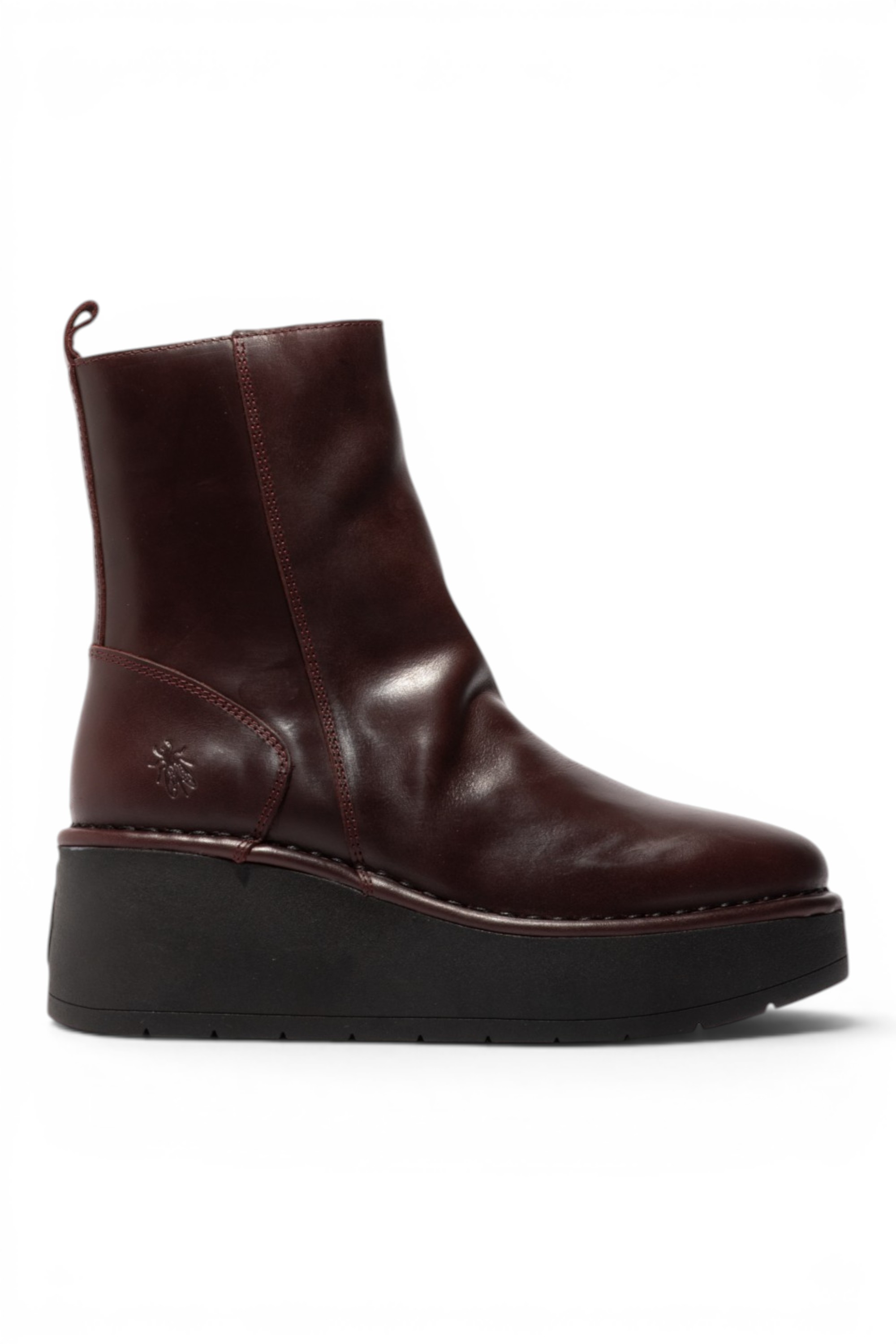 Wine Womens Leather Ankle Boots-HEIJ271, Image 1 of 5