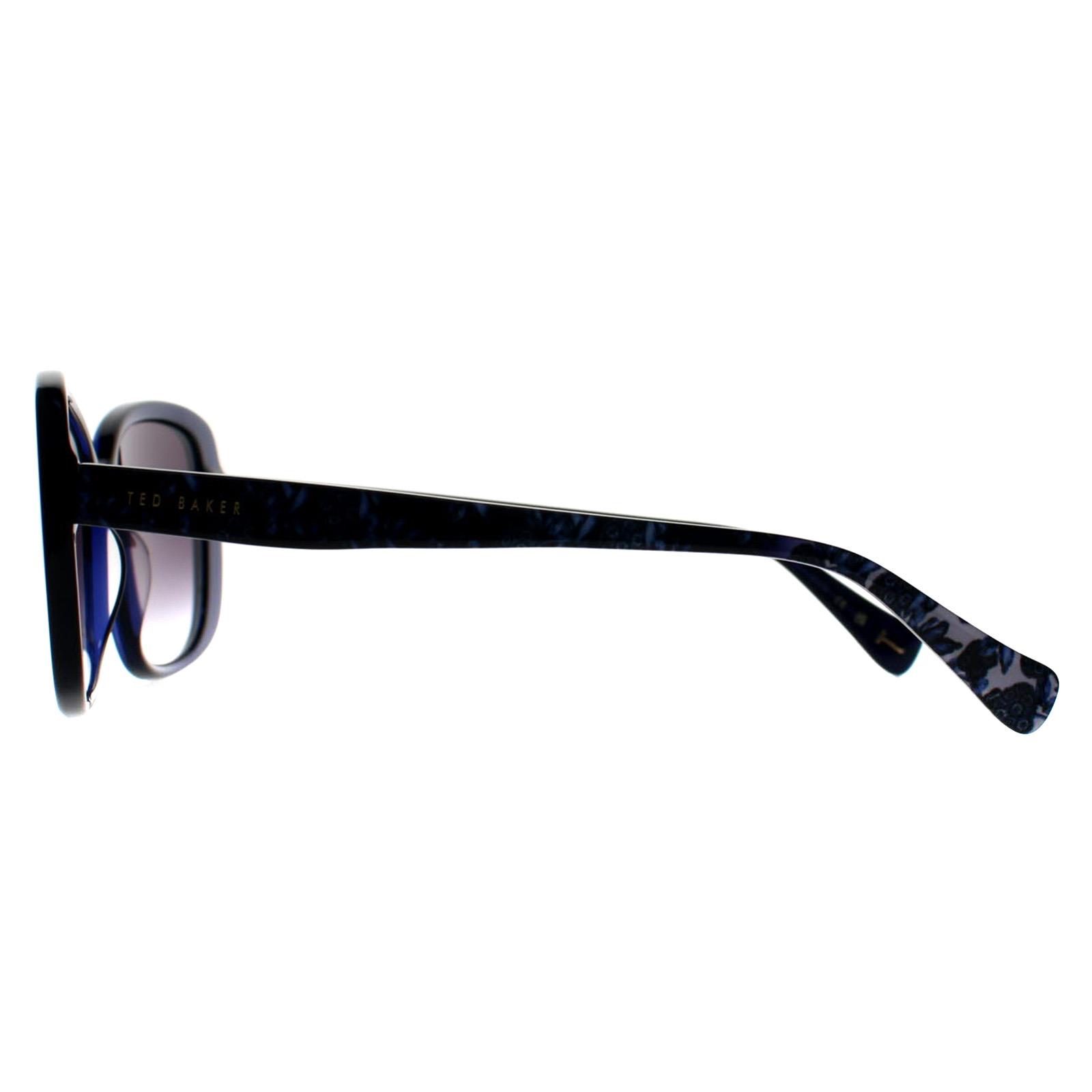 Blue Ted Baker Blue Square Gloss Crystal Navy Grey Gradient TB1740 Penelope, Image 3 of 3