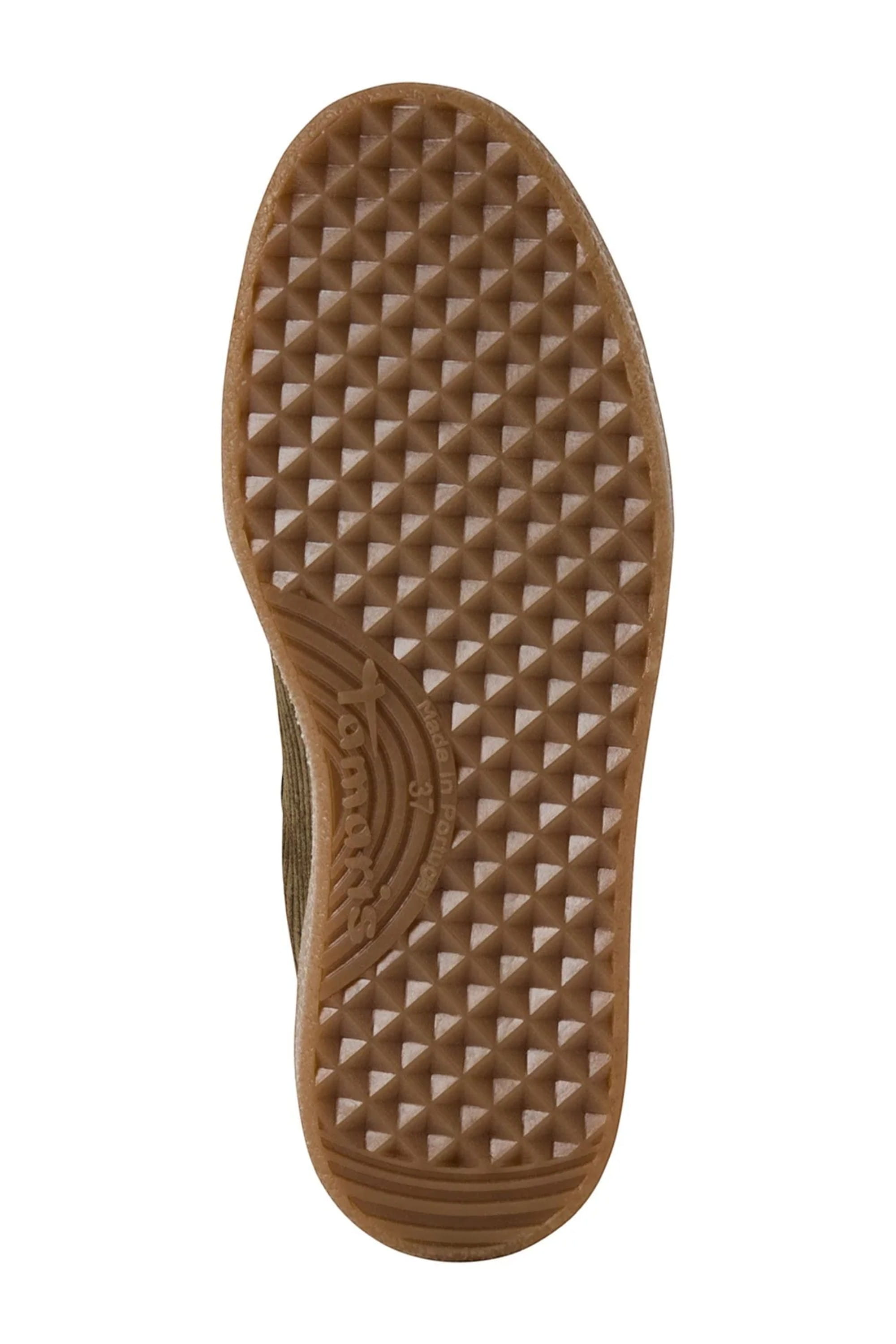 Green Tamaris Womens Olive Green Suede Sneaker, Image 6 of 8