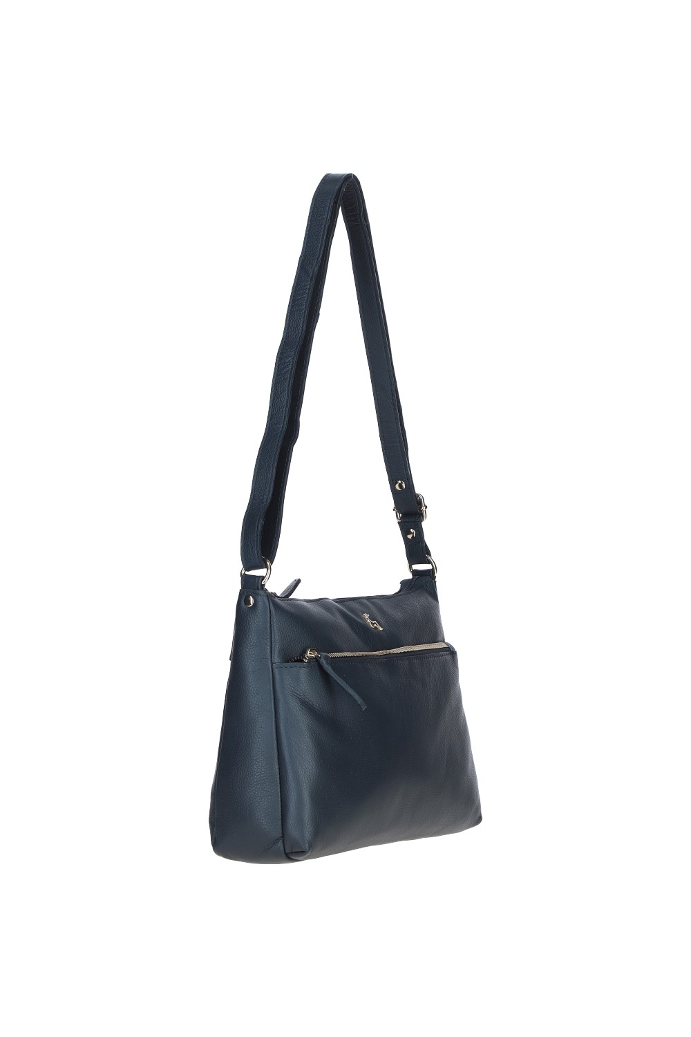 Navy 'Balmoral' Real Leather Shoulder Bag, Image 3 of 4