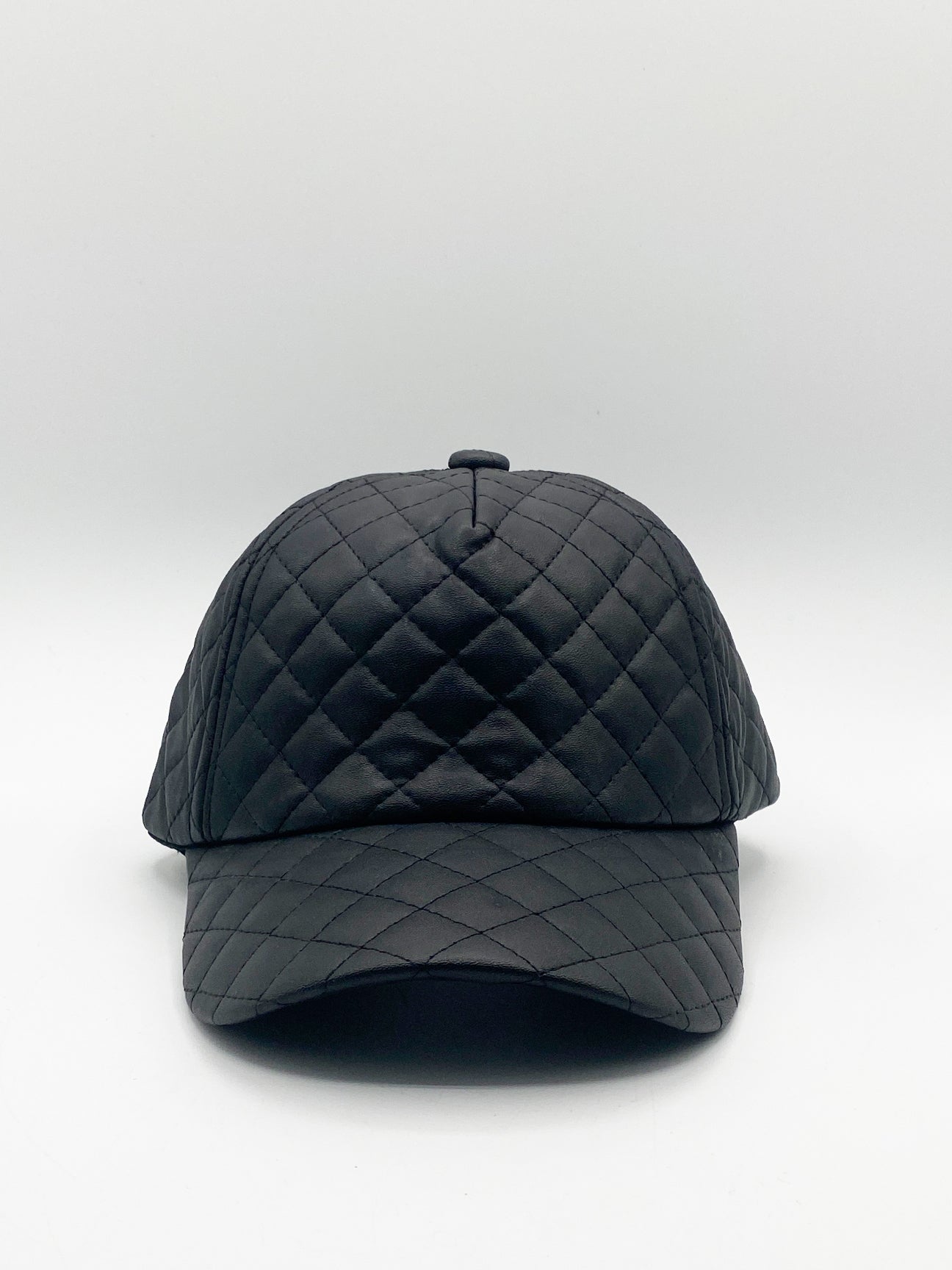 Black SVNX Black Quilted Cap, Image 1 of 4