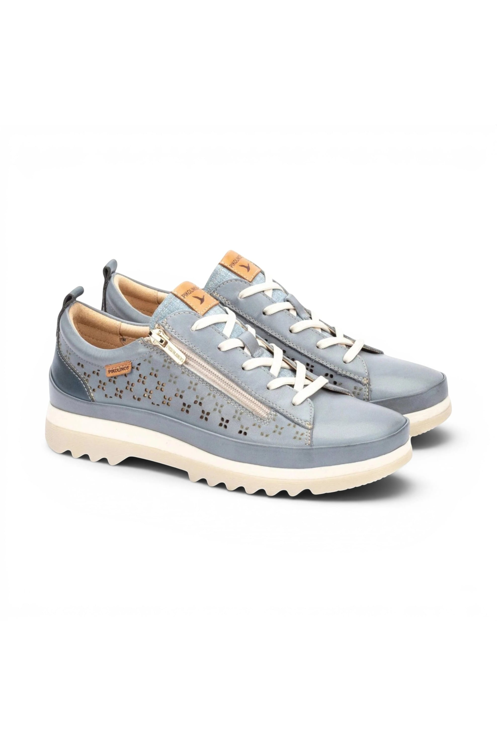 Blue Womens Zip Trainer Sneaker W3W-6841C1, Image 2 of 6