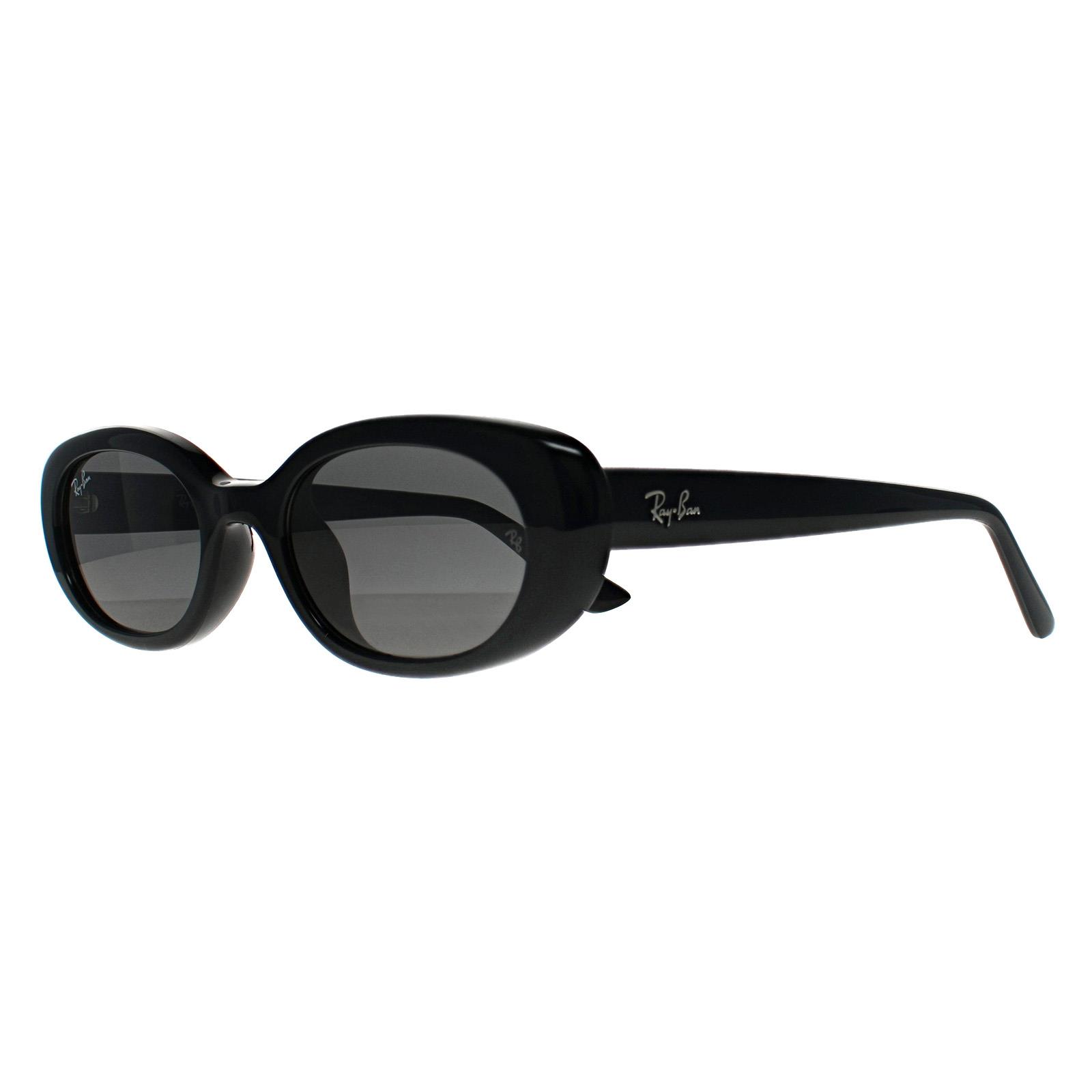 Black Ray-Ban Black Oval Polished Black Dark Grey RB4441D Bio Based, Image 2 of 3