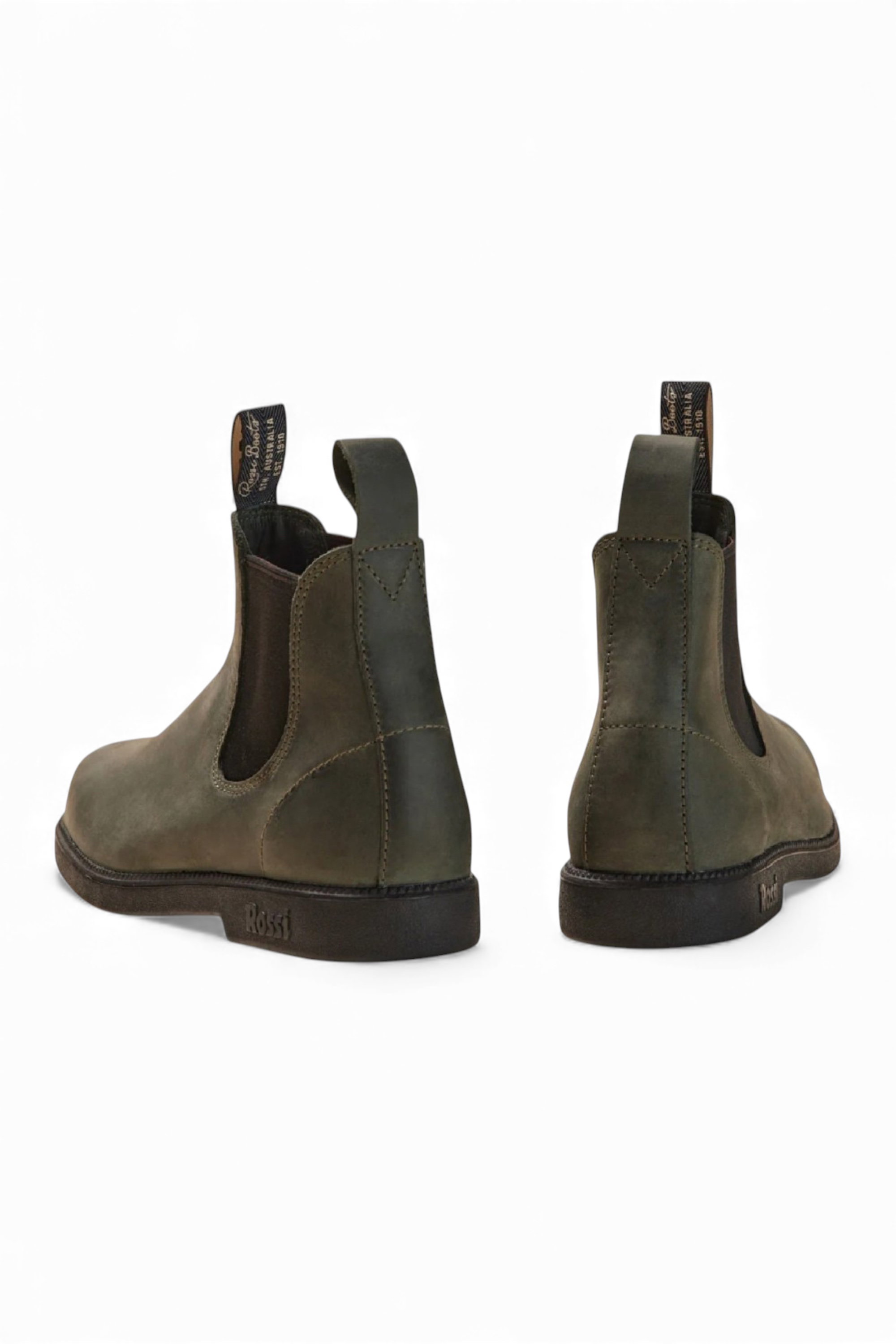 Dark Green Booma 607 Moss Leather Chelsea Boots, Image 4 of 5