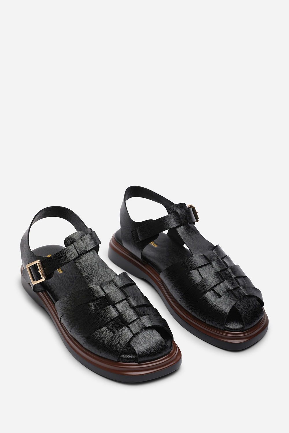 Black Chime Fisherman Flatform Sandal, Image 4 of 6