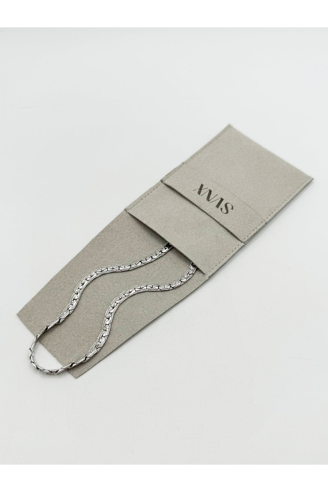 Silver Interlocked Chain Necklace in Silver, Image 1 of 3