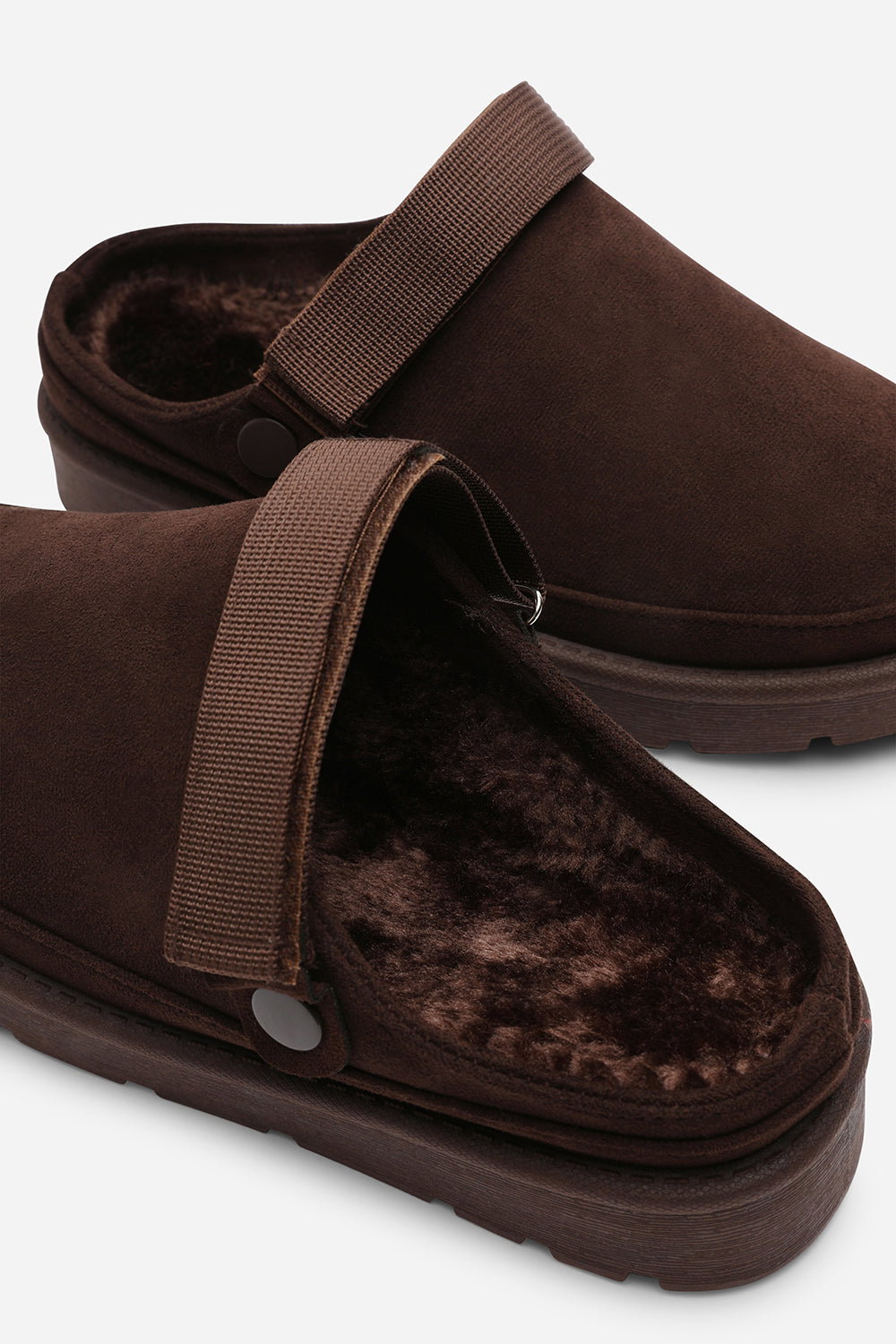 Brown 'Aurelia' Slip On Adjustable Strap Mini Boots, Image 6 of 7