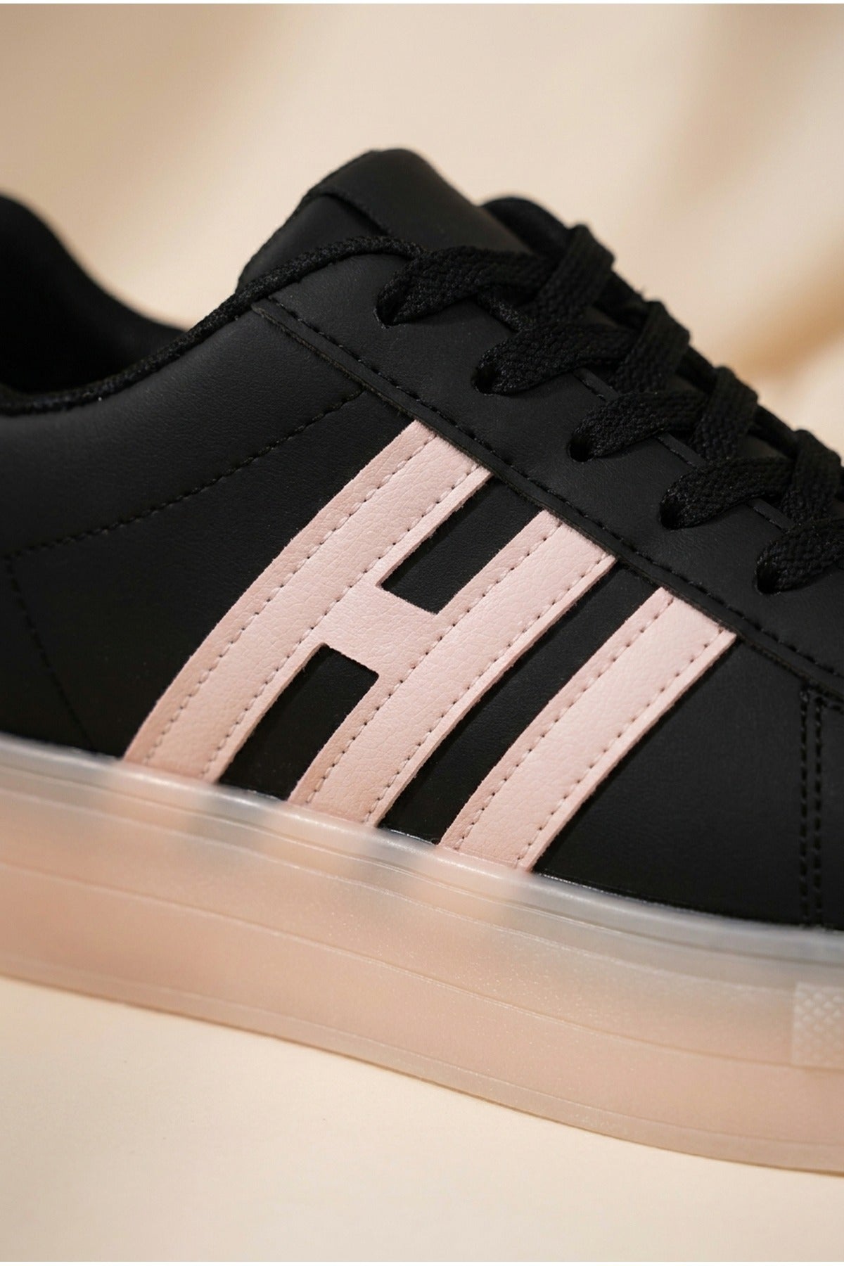 Black Ines Low Top Platform Sneakers, Image 3 of 5