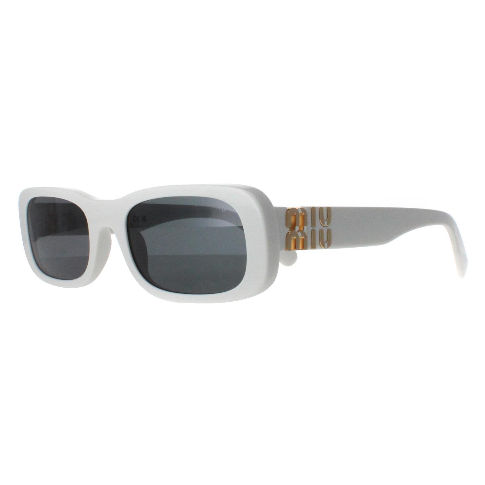 White Miu Miu White Rectangle White Ivory Dark Grey MU08ZS, Image 2 of 4