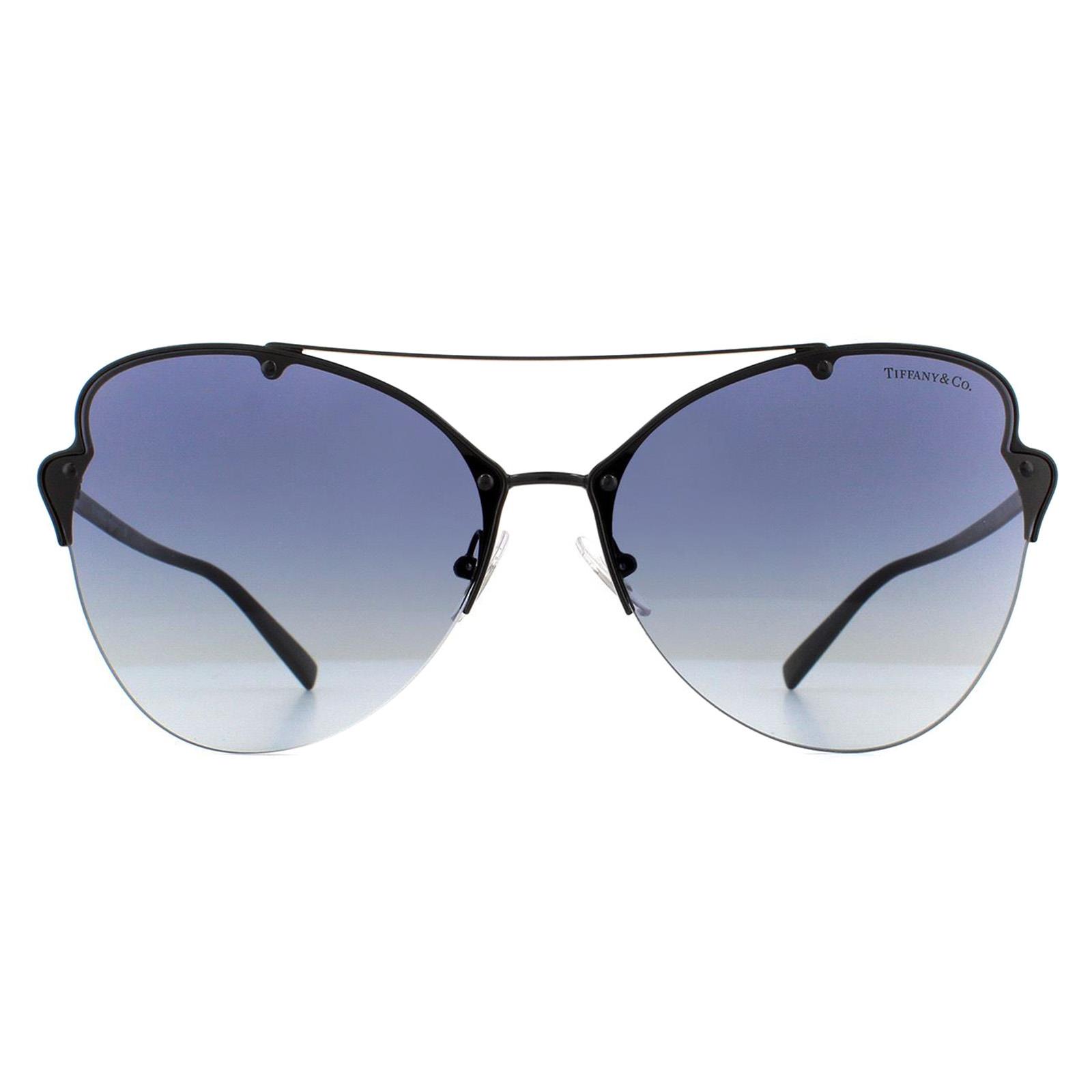 Black Tiffany Black Cat Eye Black Blue Gradient Sunglasses, Image 1 of 4
