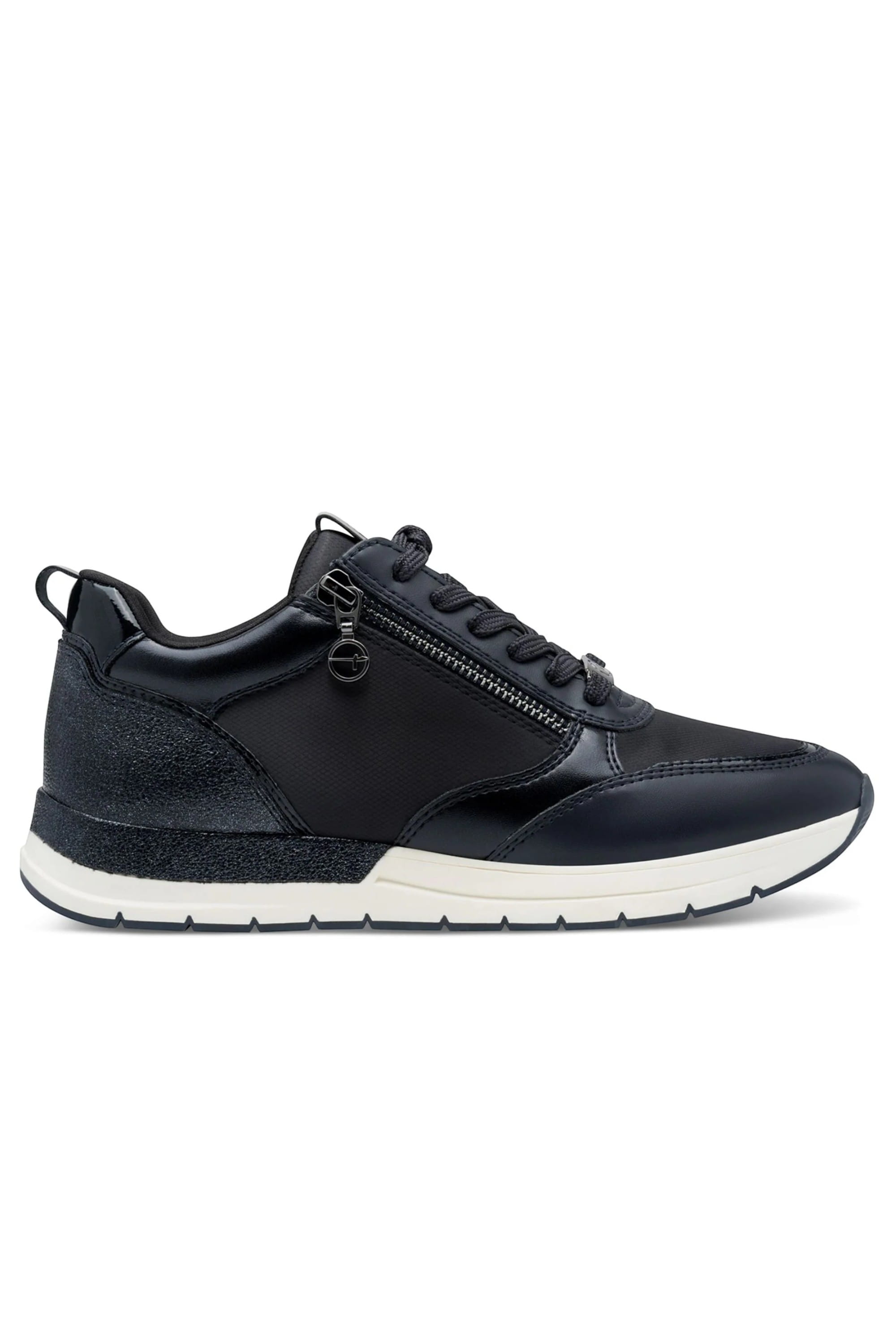 Blue Tamaris Blue Tamaris Womens Navy Blue Zip Sneakers, Image 1 of 7