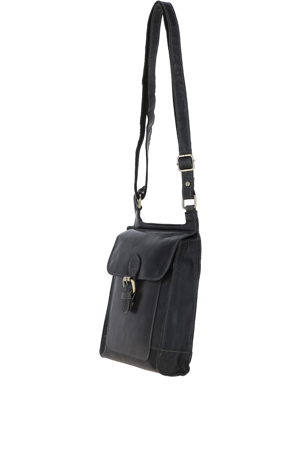 Grey Ashwood Leather Grey Vintage Small Leather Travel Shoulder Bag, Image 3 of 4