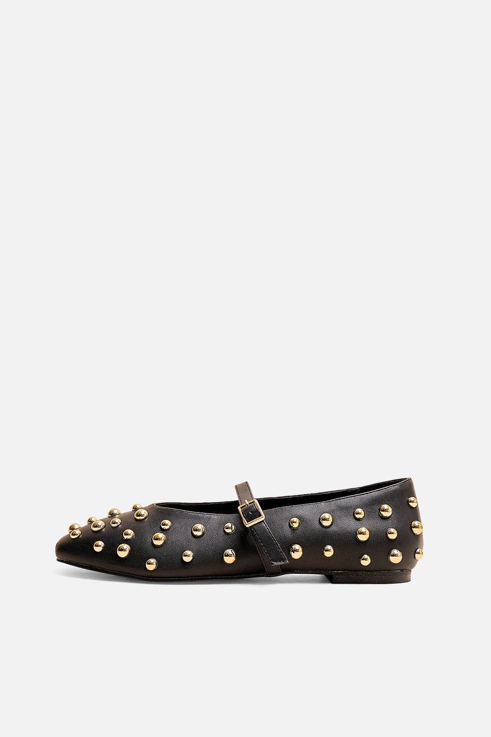 Black Elsie Black Studded Ballerina Flats, Image 1 of 4