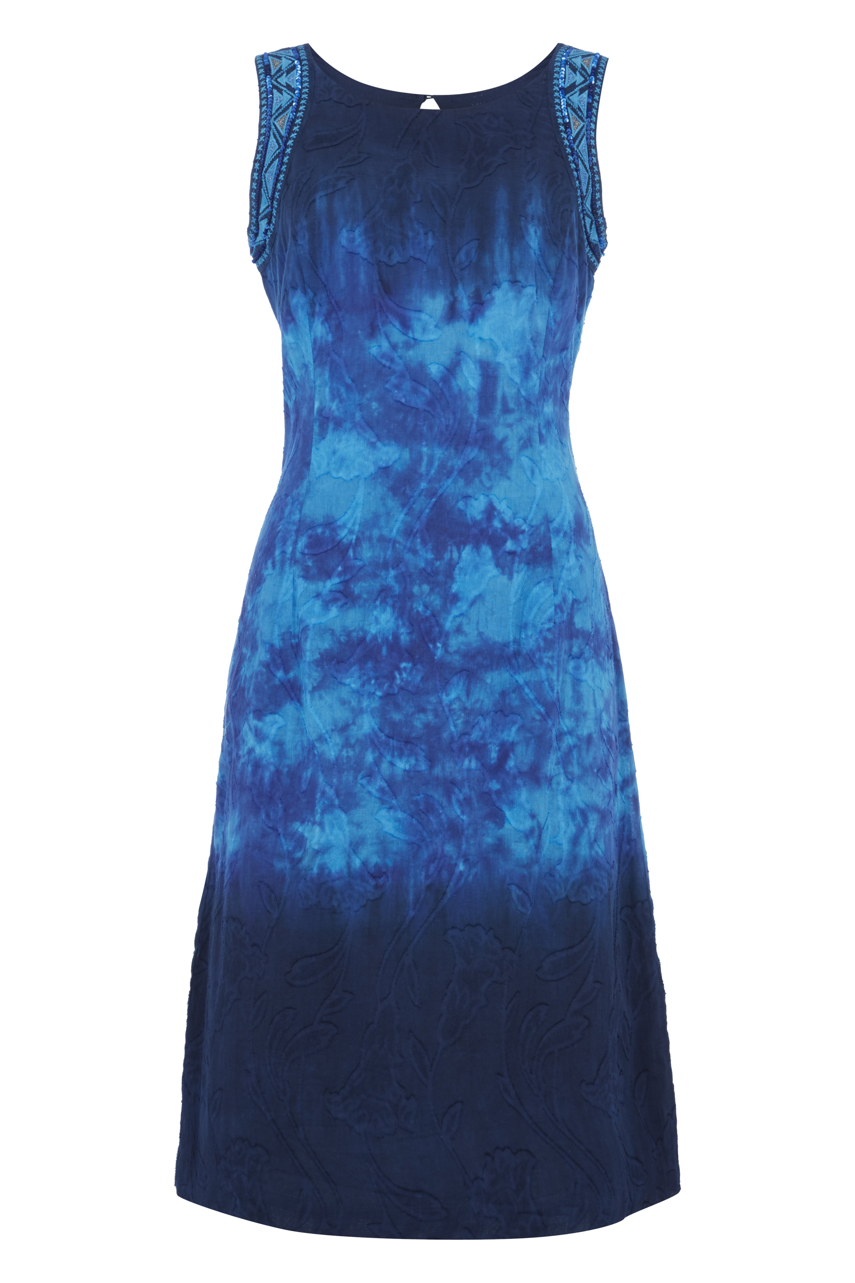 Tie Dye Dress in BLUE - Roman Originals UK