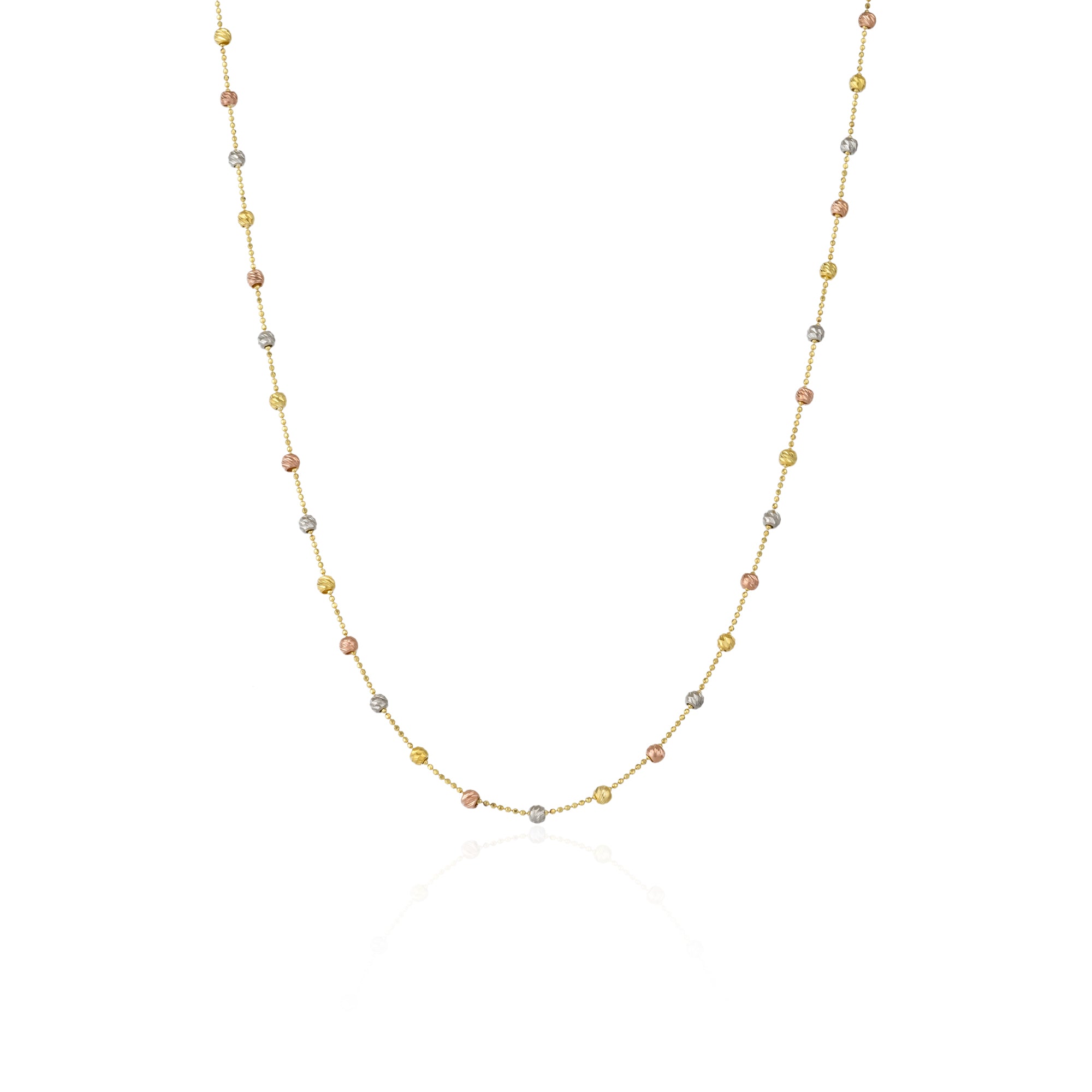 Gold Dorissa Multicolour Sterling Silver Beaded Single Necklace, Image 1 of 6