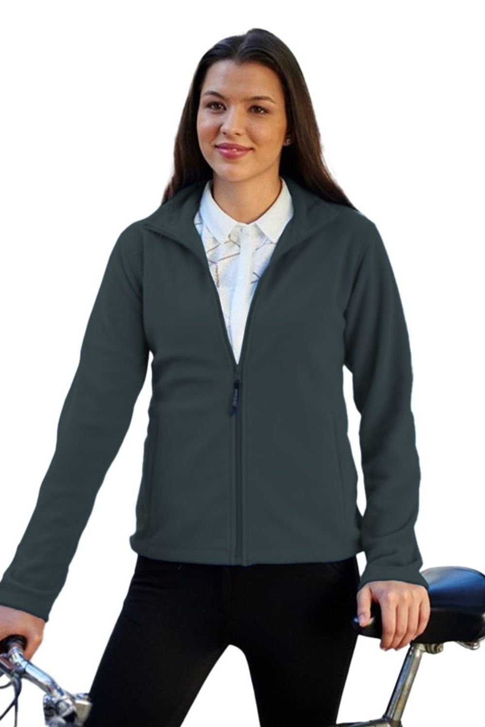 Grey Microfleece Full Zip Jacket, Image 1 of 3