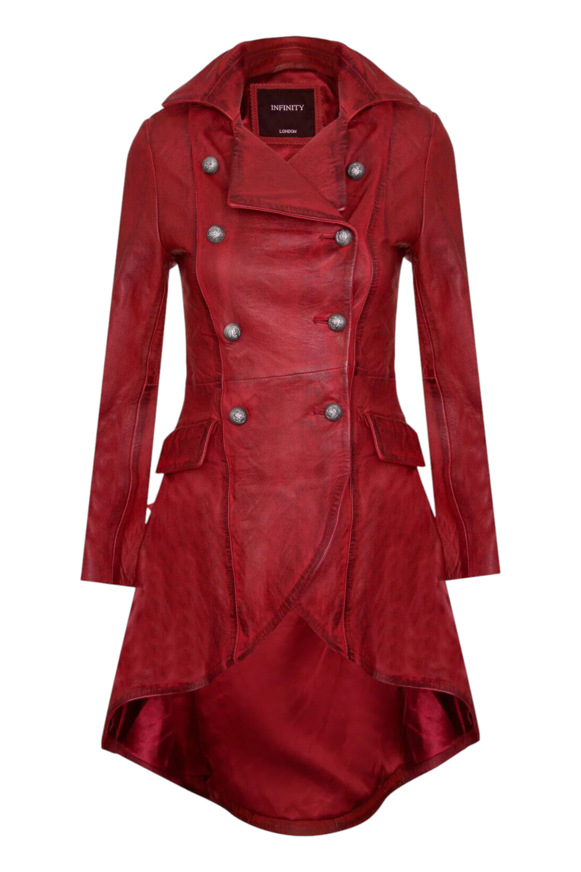 Red Womens Gothic Victorian Coat-Accra, Image 1 of 4