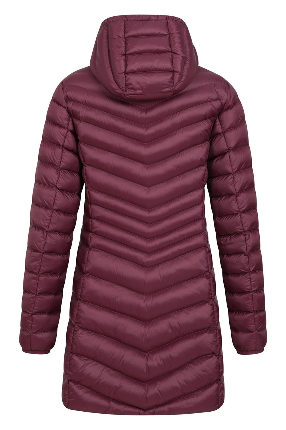 Burgundy Florence Long Padded Jacket, Image 2 of 5