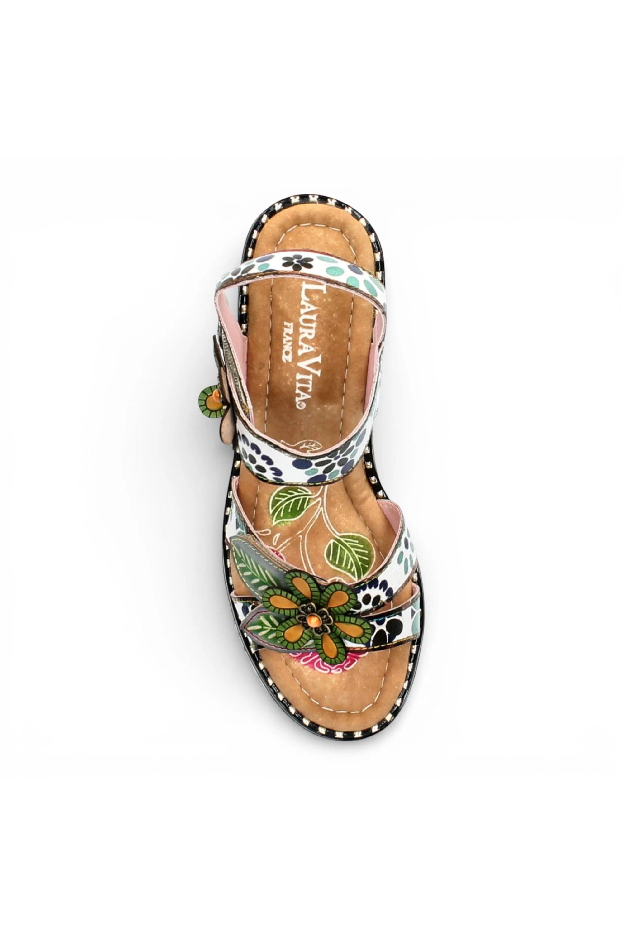 Beige Womens Floral Wedge Espadrille-BALLON-08, Image 7 of 7