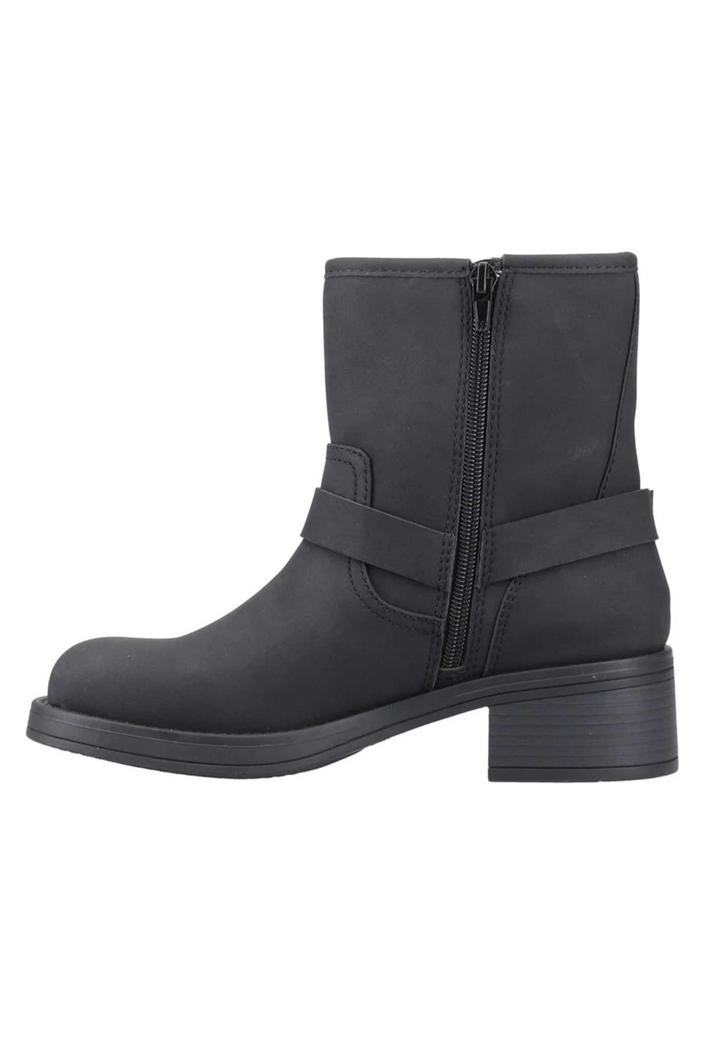 Black Nino Mid Cut Biker Boots, Image 3 of 5