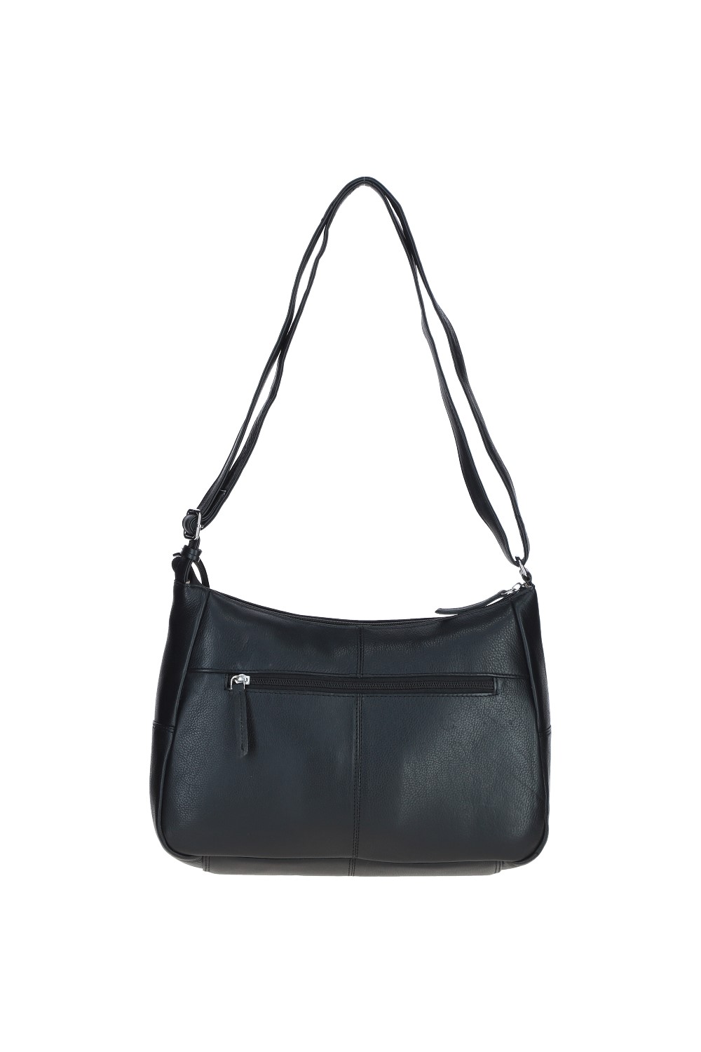 Black 'Meath' Real Leather Shoulder Bag, Image 4 of 5