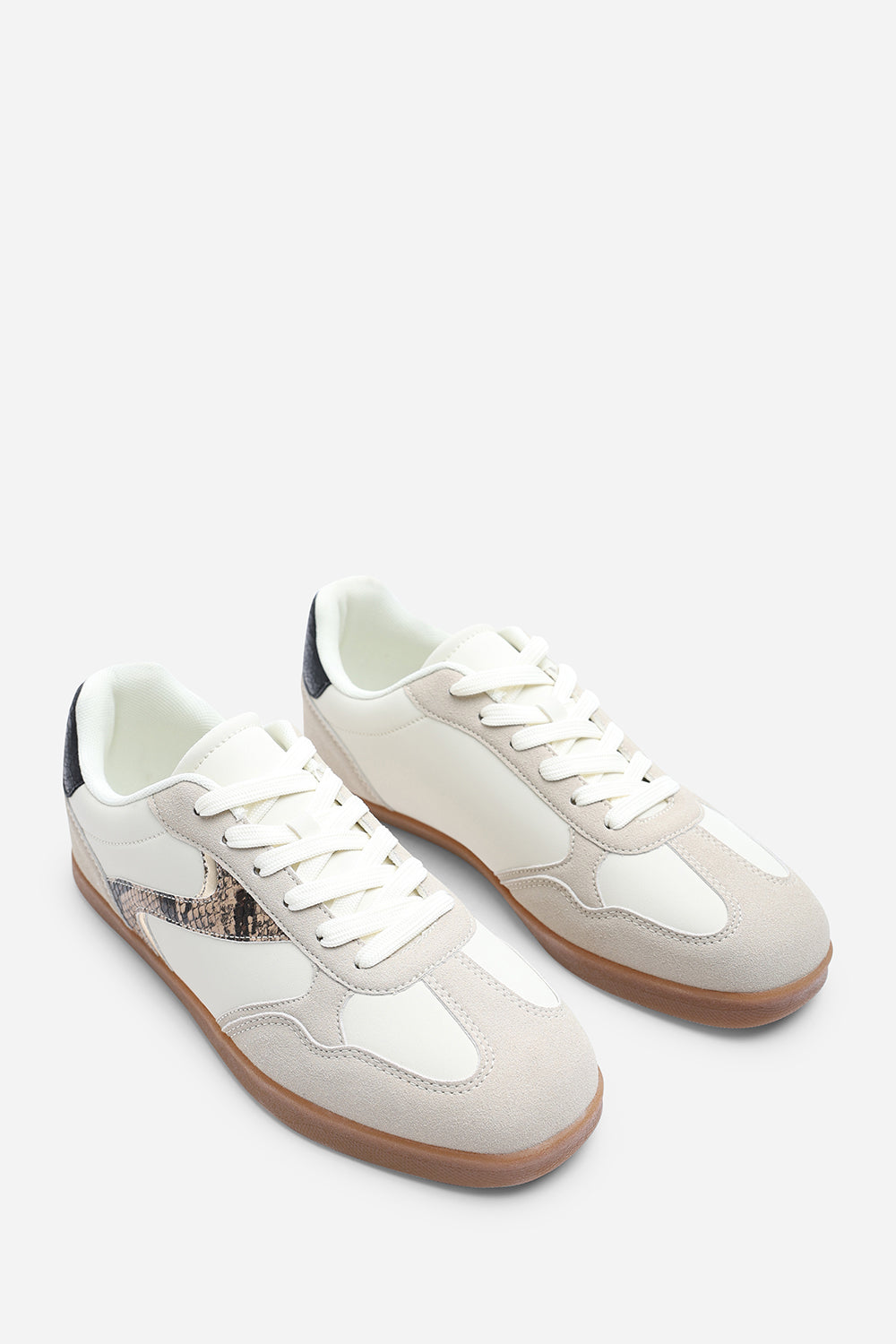 White Anaiah Low Profile Side Panel Detailed Trainer, Image 4 of 6