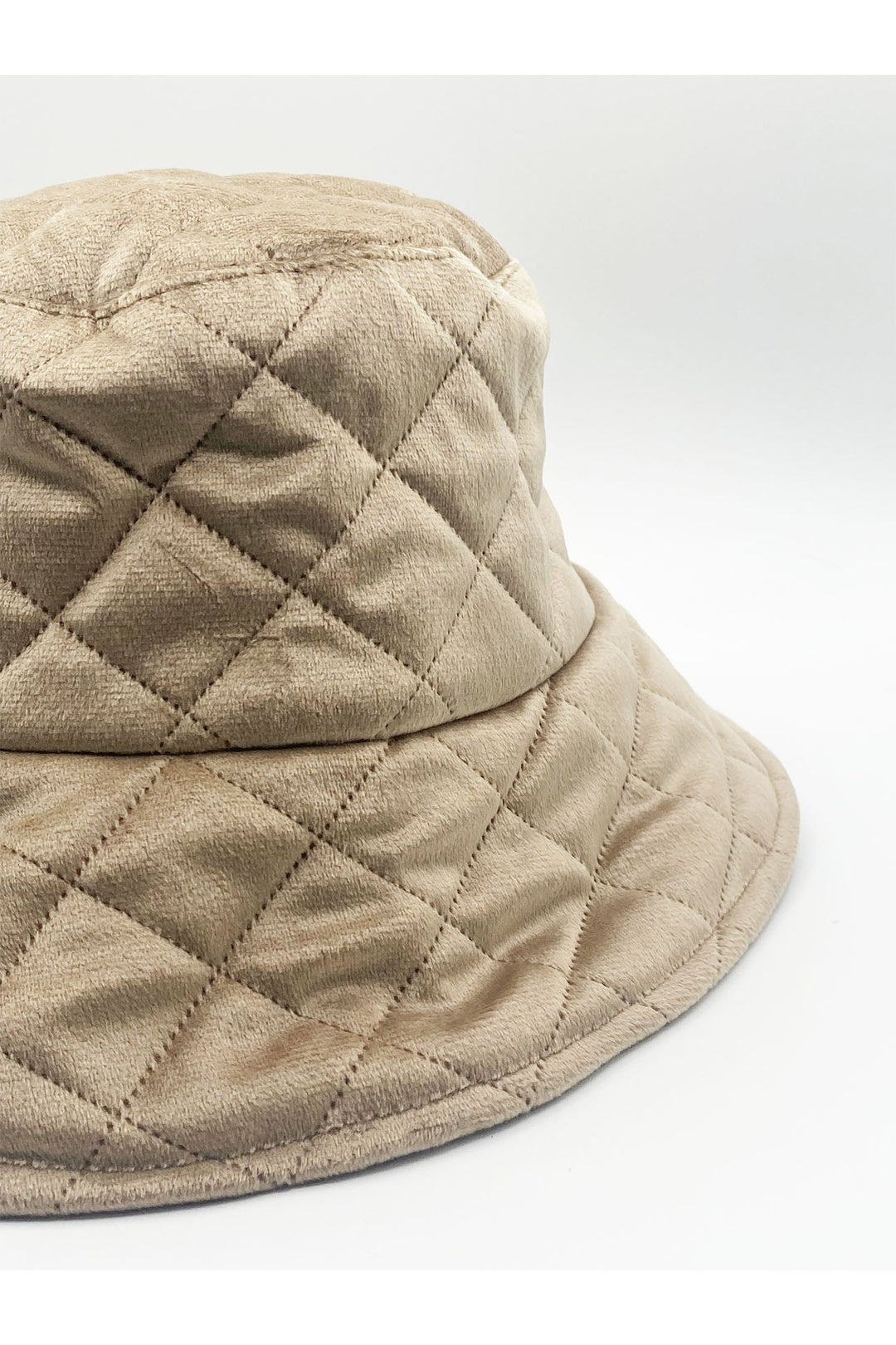 Beige Quilted Bucket Hat, Image 3 of 4