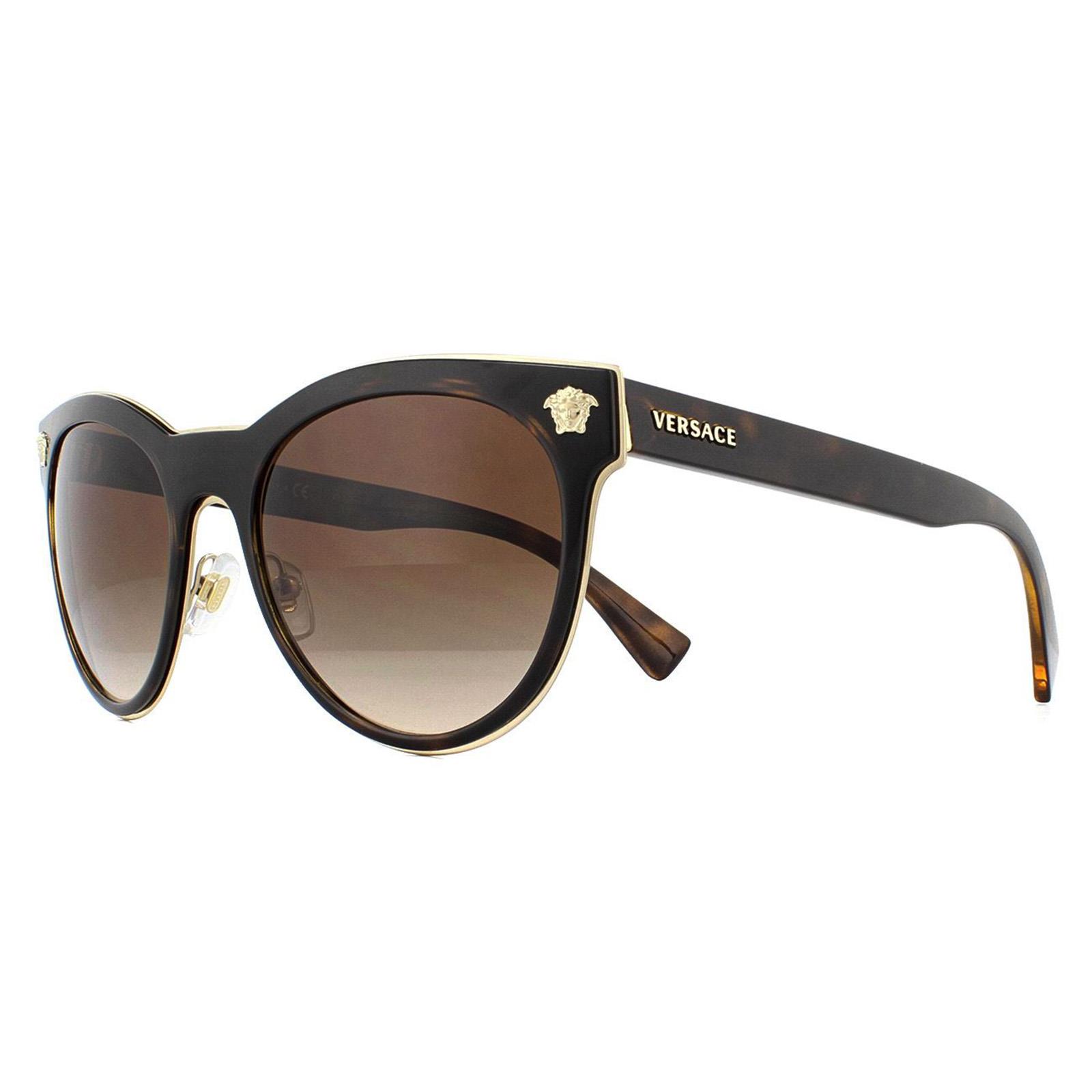 Brown Cat Eye Dark Havana Brown Gradient Sunglasses, Image 2 of 6