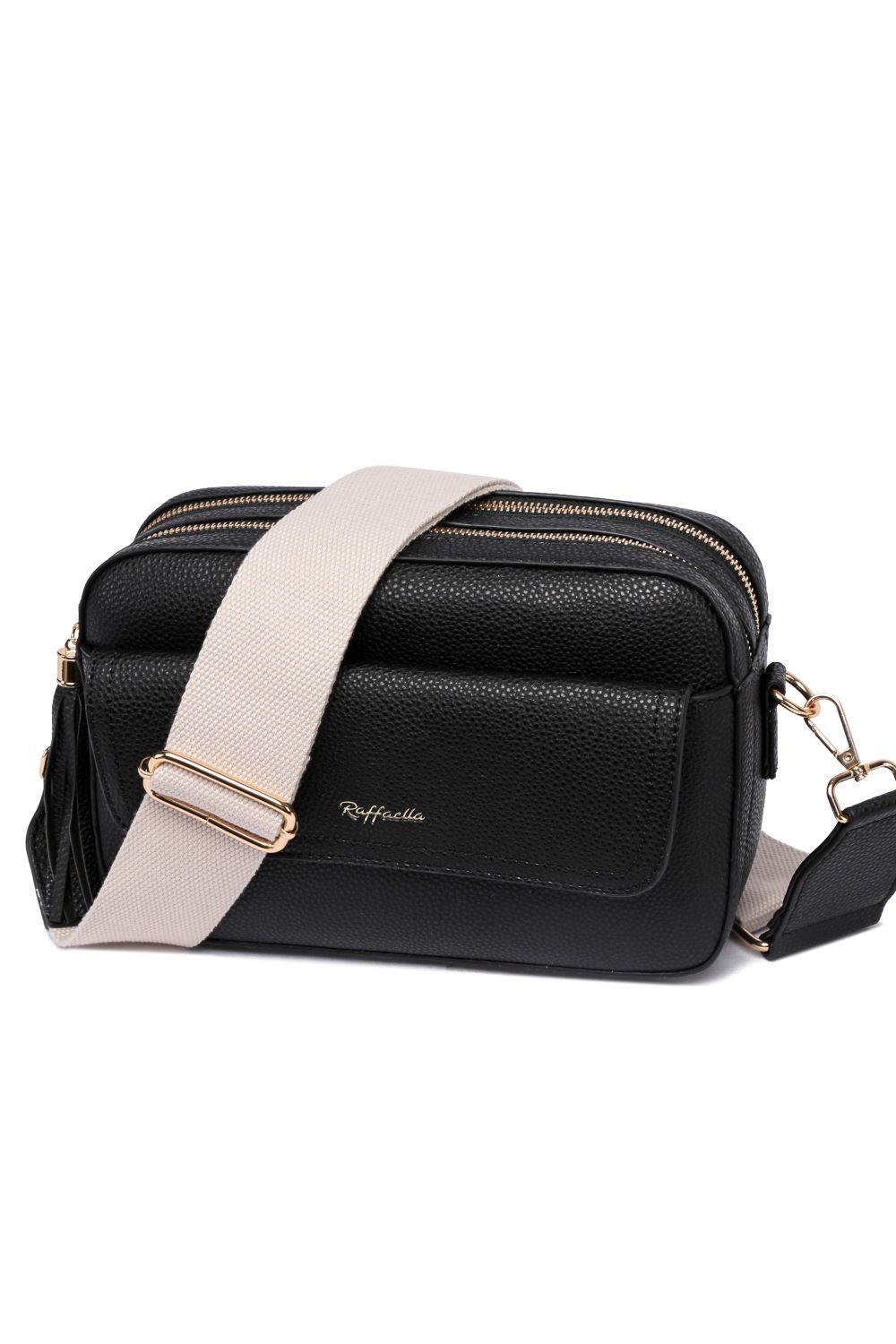Black Cross Body Front Pocket Camera Bag, Image 1 of 2