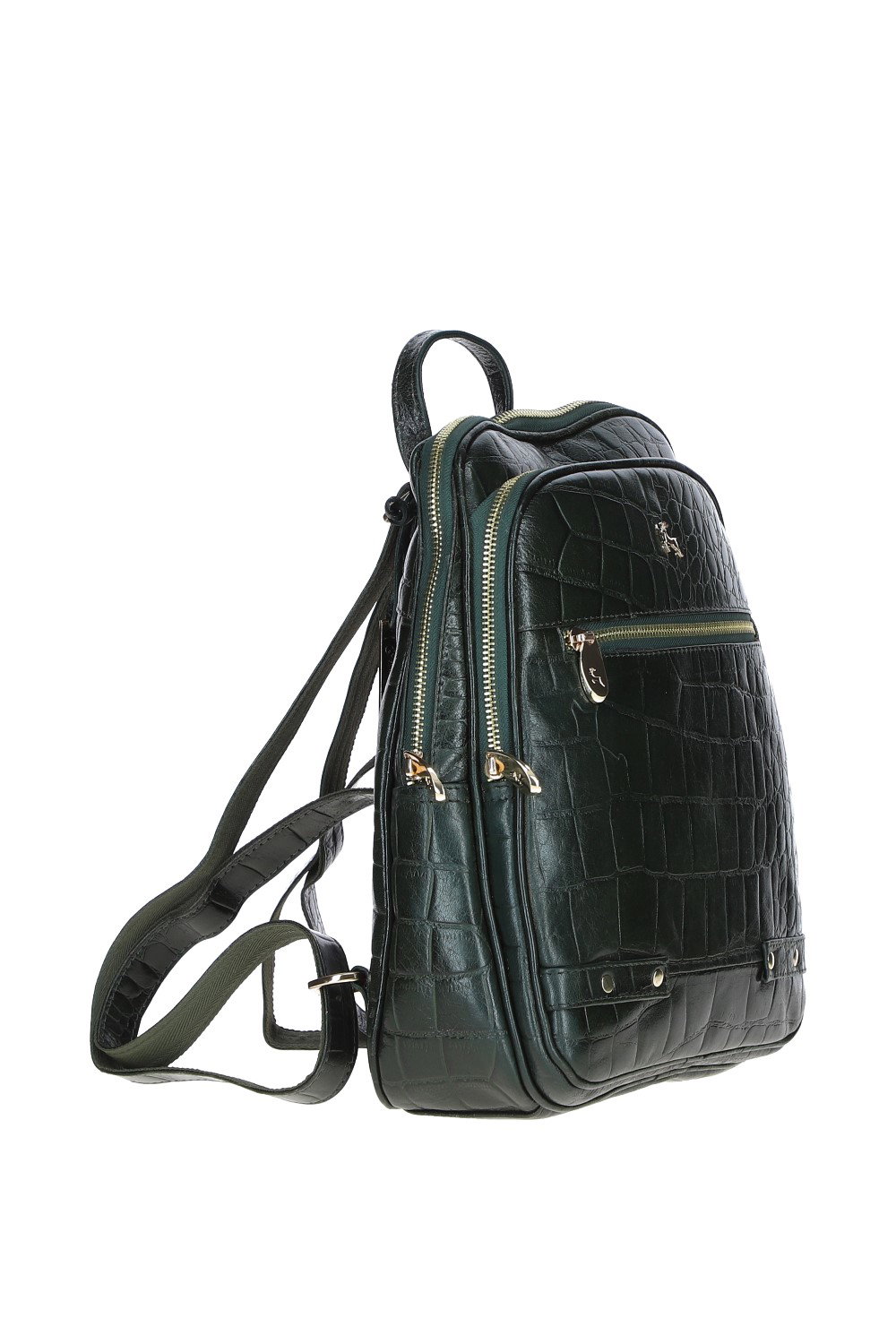 Green 'Camilla' Real Leather Backpack, Image 2 of 4