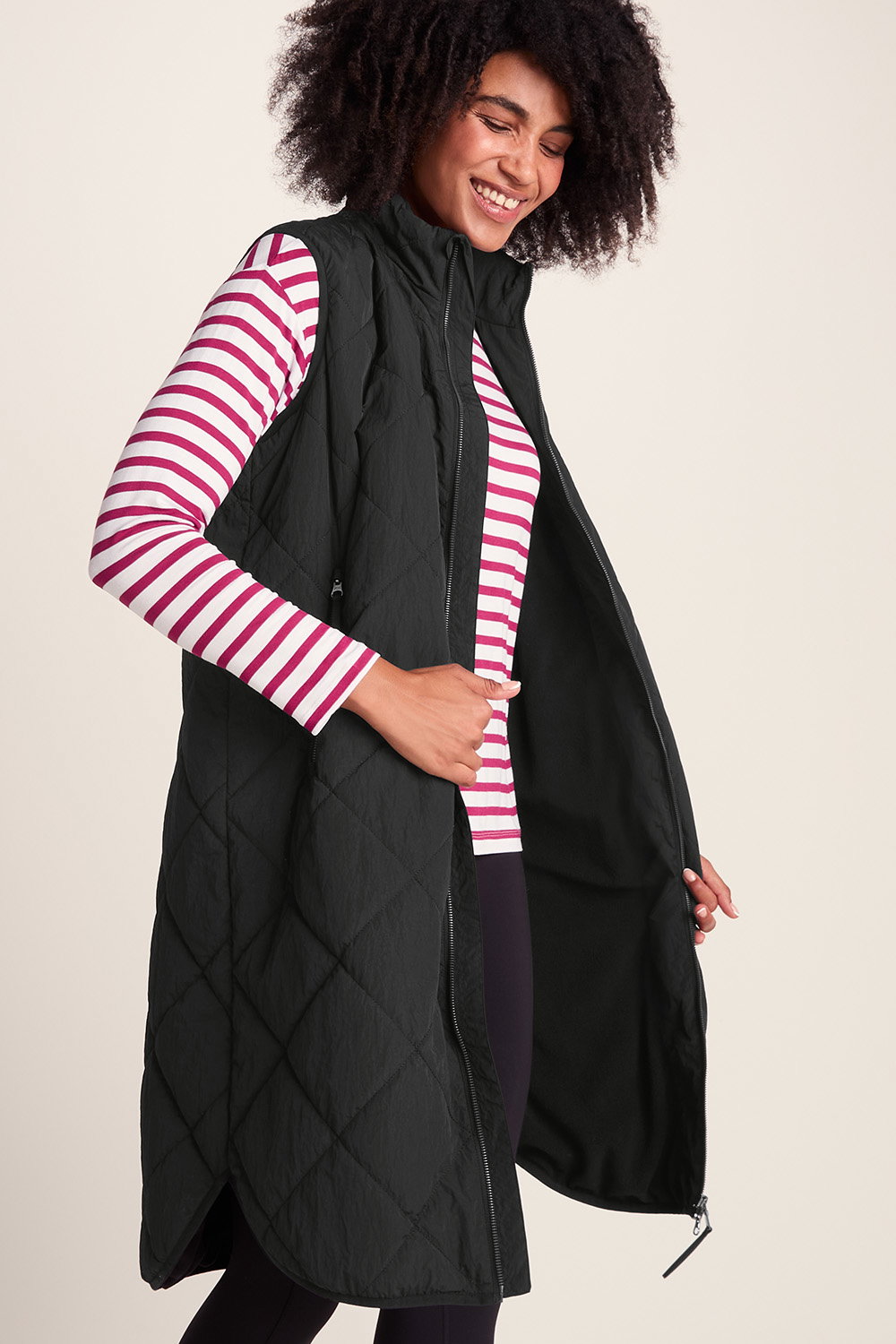 Black Anda Shower Resistant Insulated Gilet, Image 2 of 6