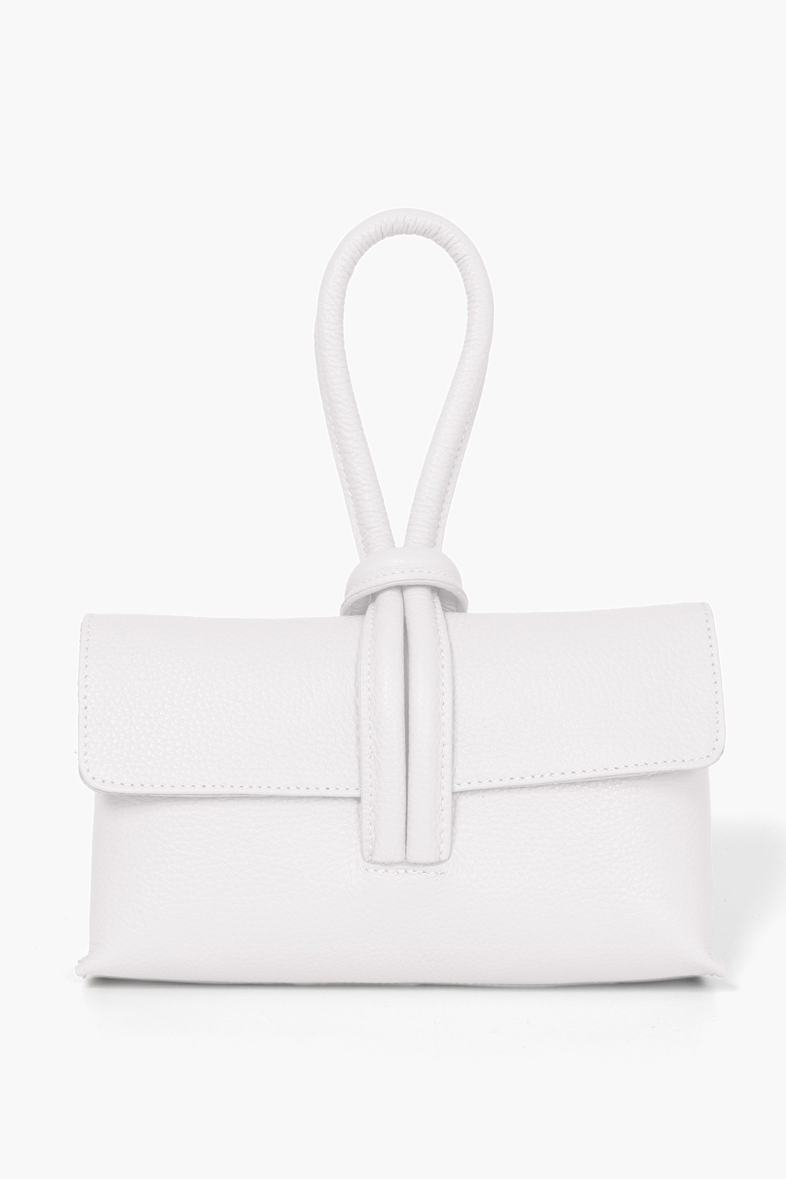 Pink Italian Leather Wristlet Clutch Bag