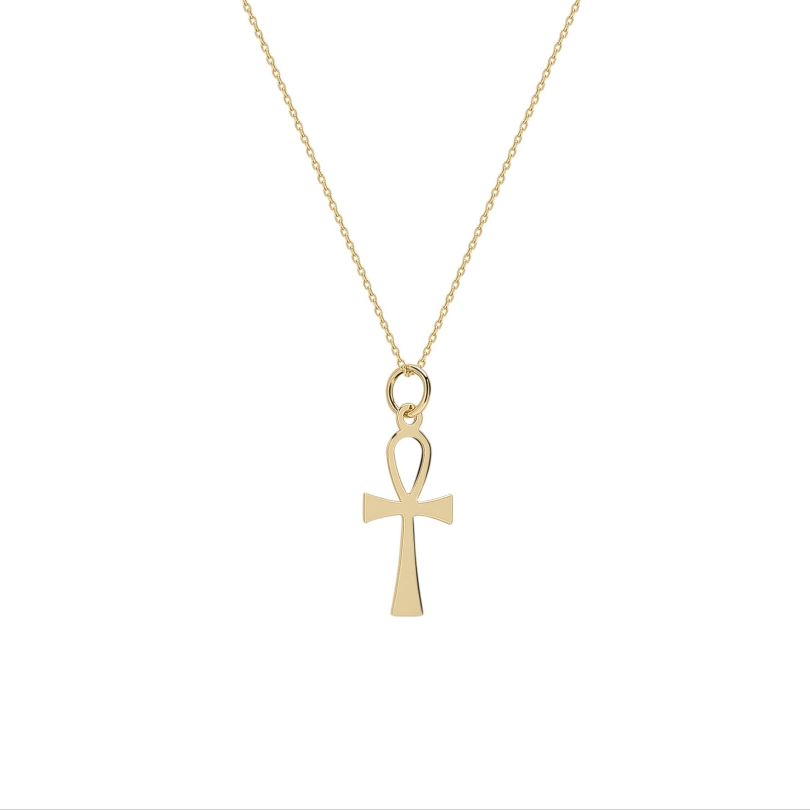 Gold 9ct Solid Gold Egyptian Ankh Necklace, Image 1 of 1