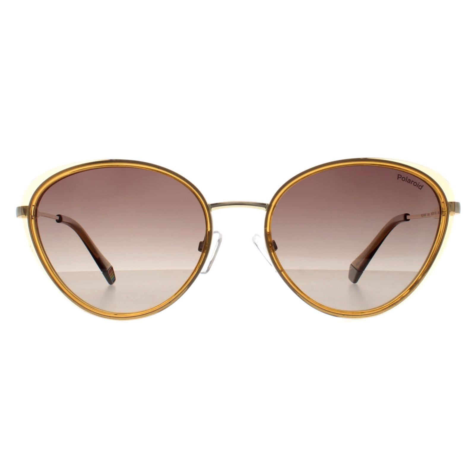 Beige Polaroid Beige Oval Beige Brown Gradient Polarized PLD 6145/S, Image 1 of 4