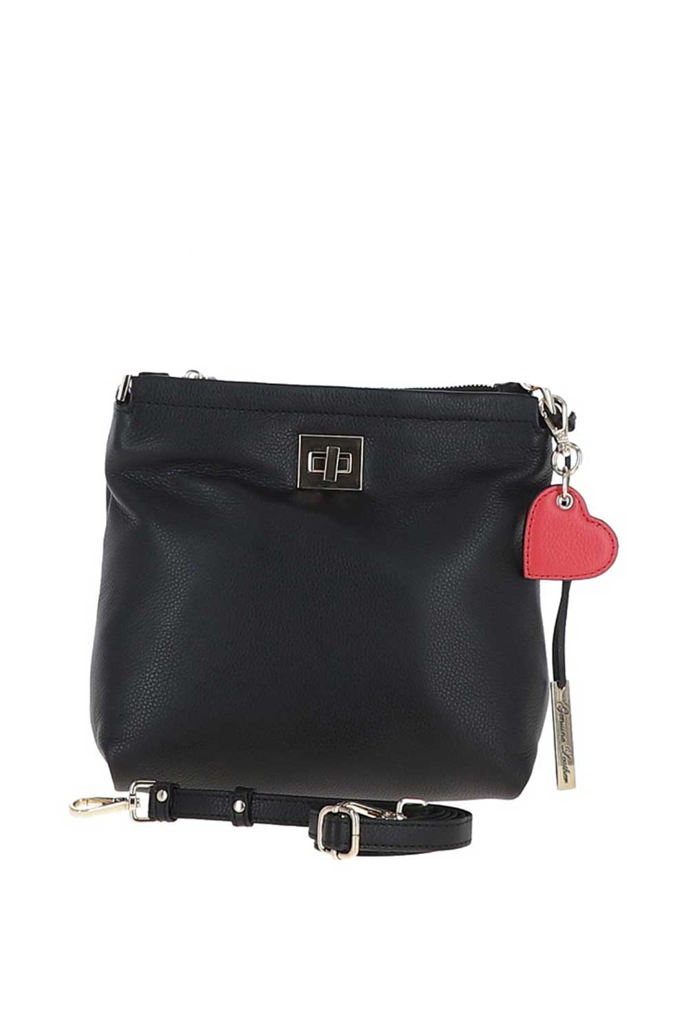 Black Small Two In One Leather Crossbody Bag & Shoulder Bag, Image 1 of 5