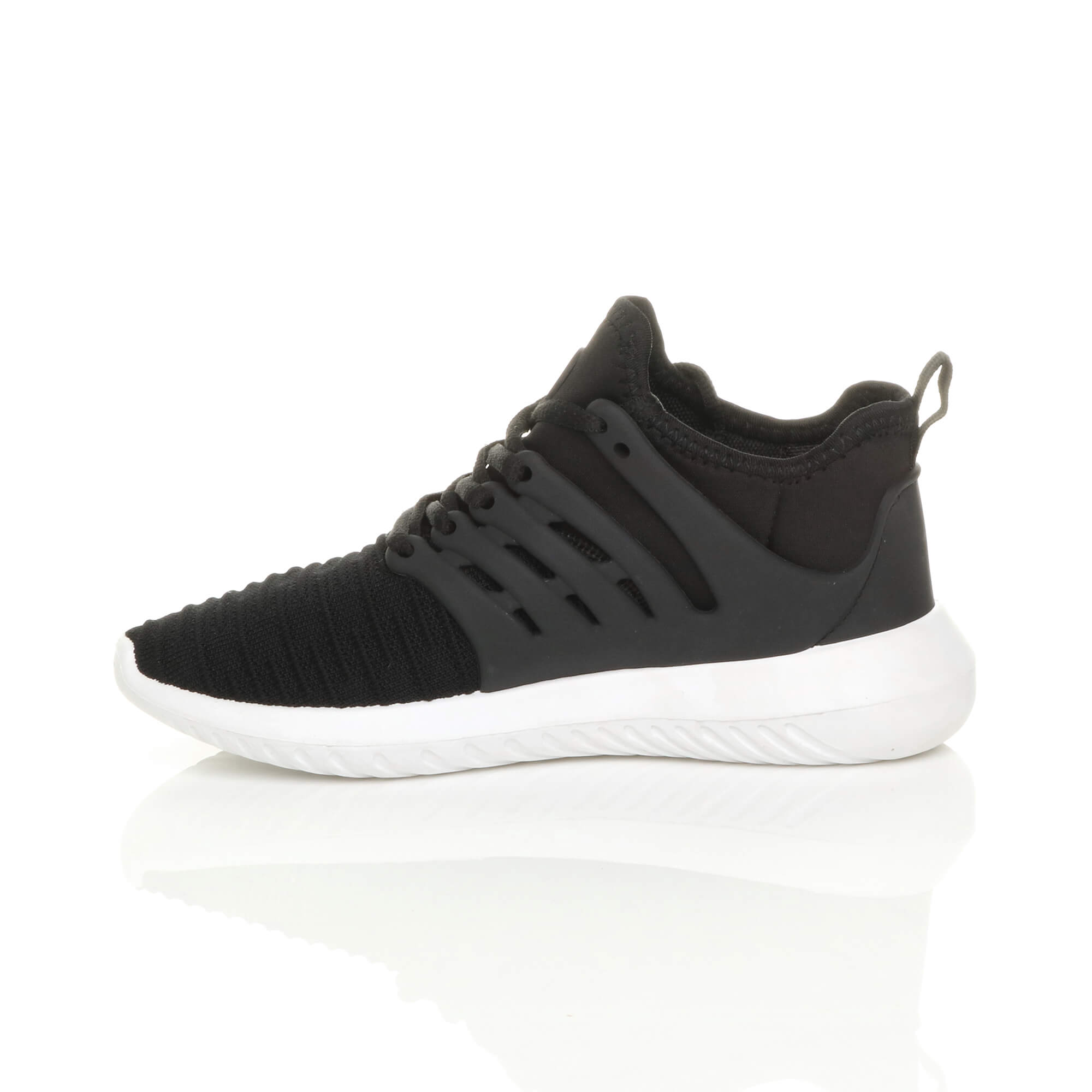 Black AJVANI Black Lace Up Trainers, Image 3 of 5