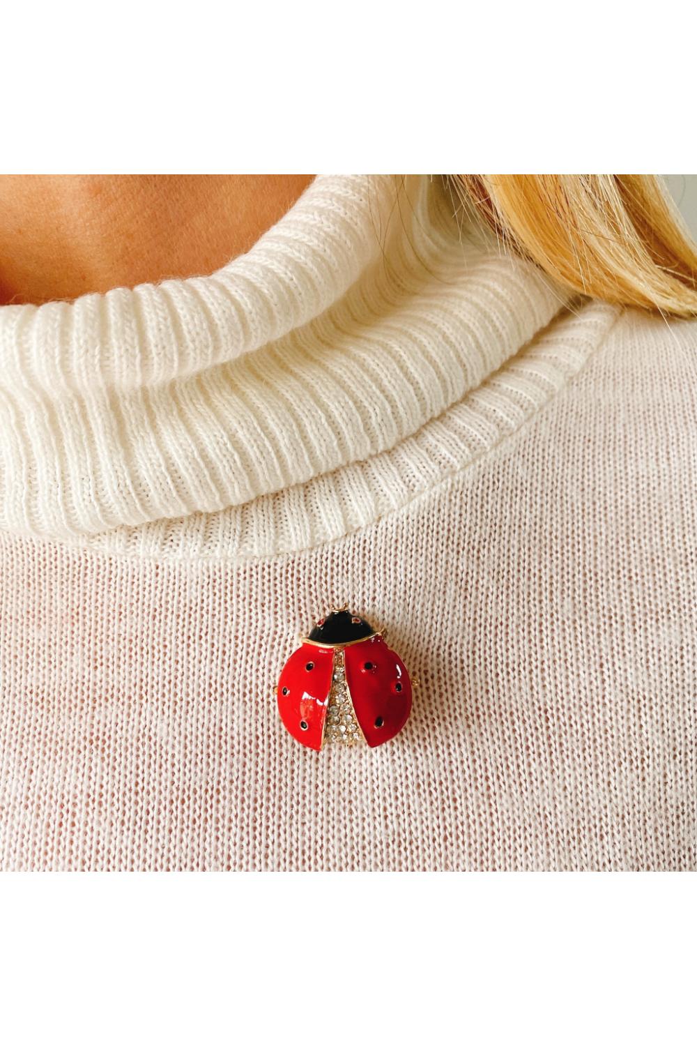 Red Ladybird Brooch, Image 1 of 4