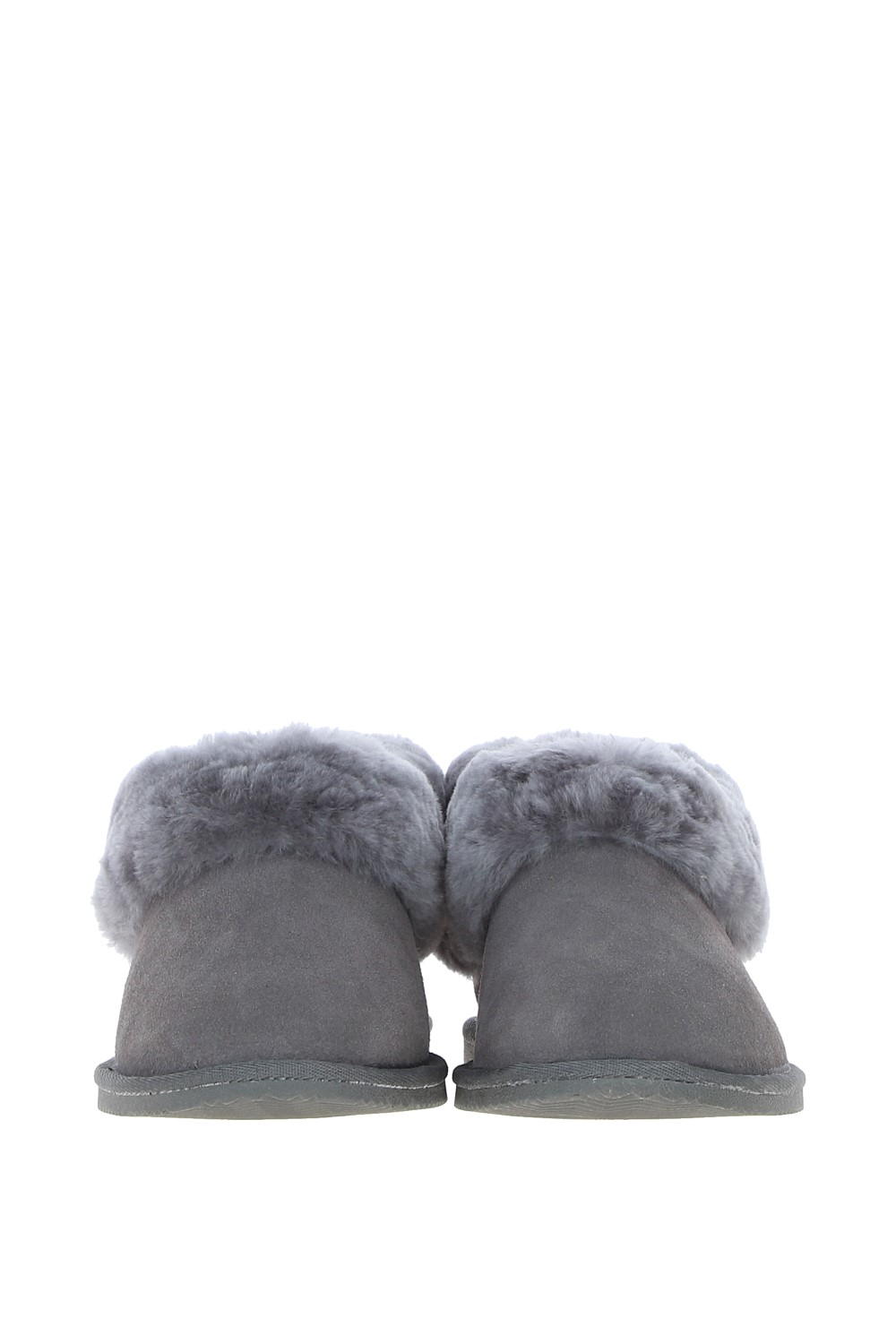 Grey Fenland England Grey Real Sheepskin Booties, Image 3 of 5