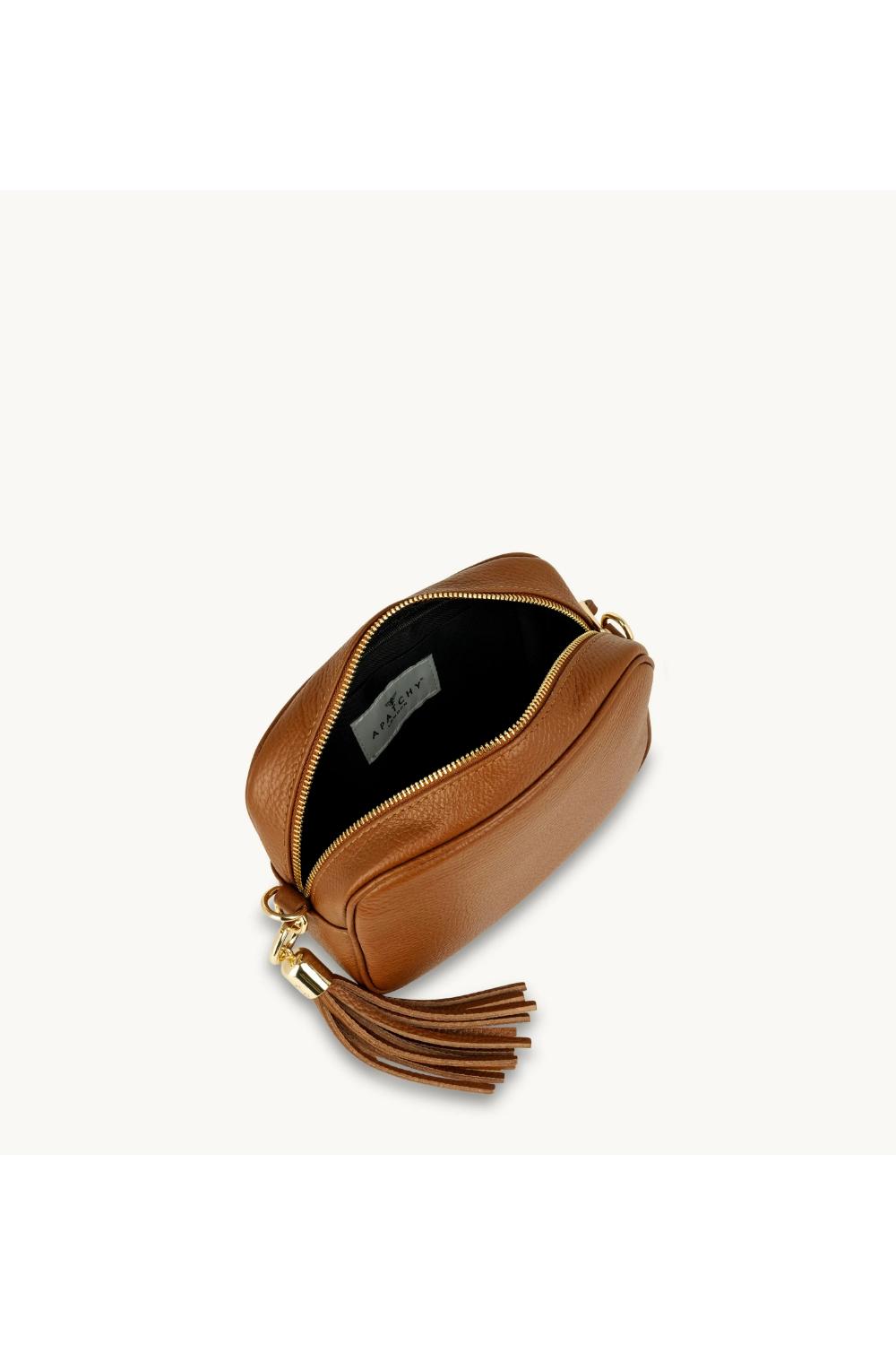 Tan The Tassel Tan Leather Crossbody Bag, Image 4 of 4