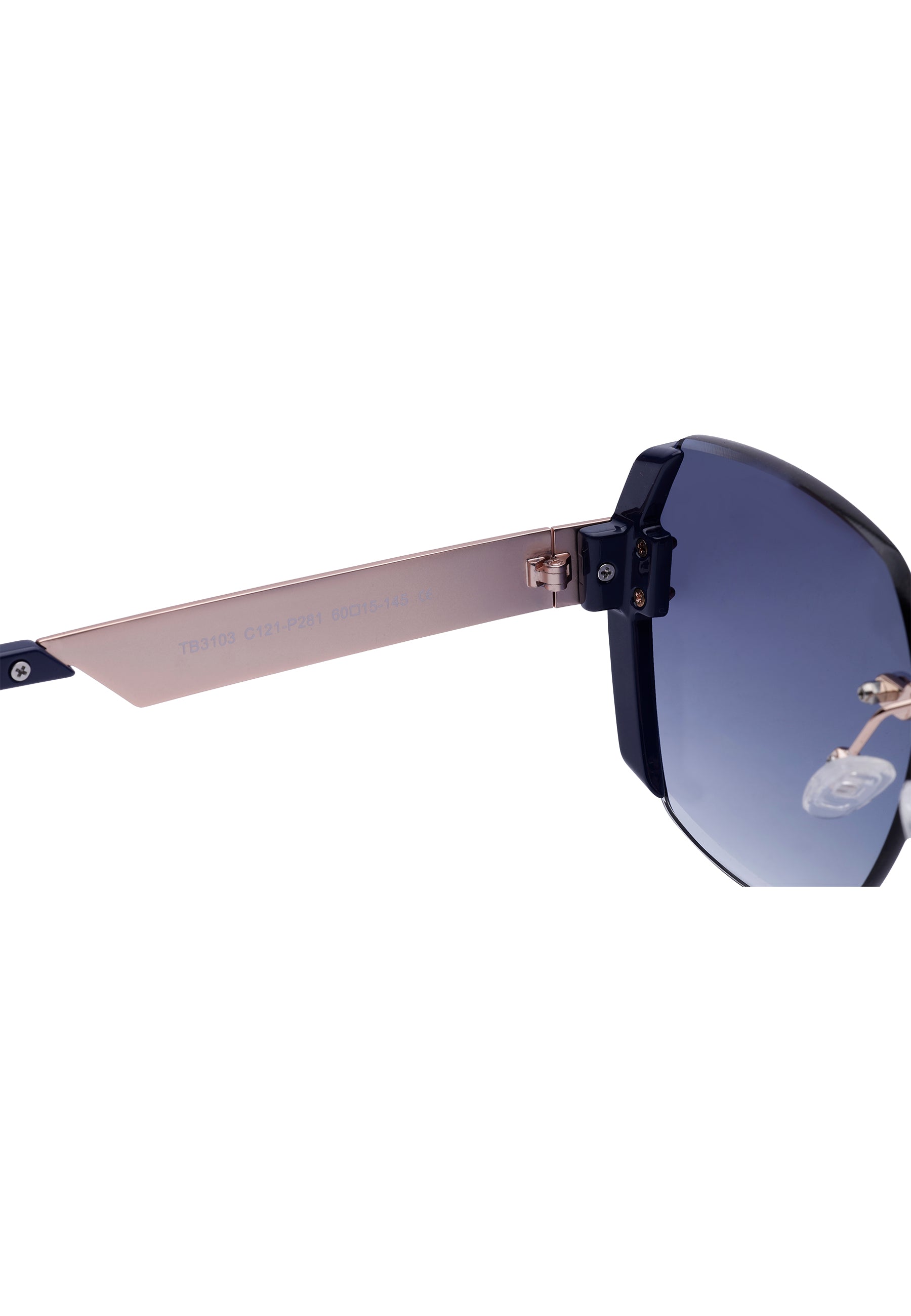 Blue AVANT-GARDE PARIS Blue Bold Square Sunglasses, Image 4 of 7