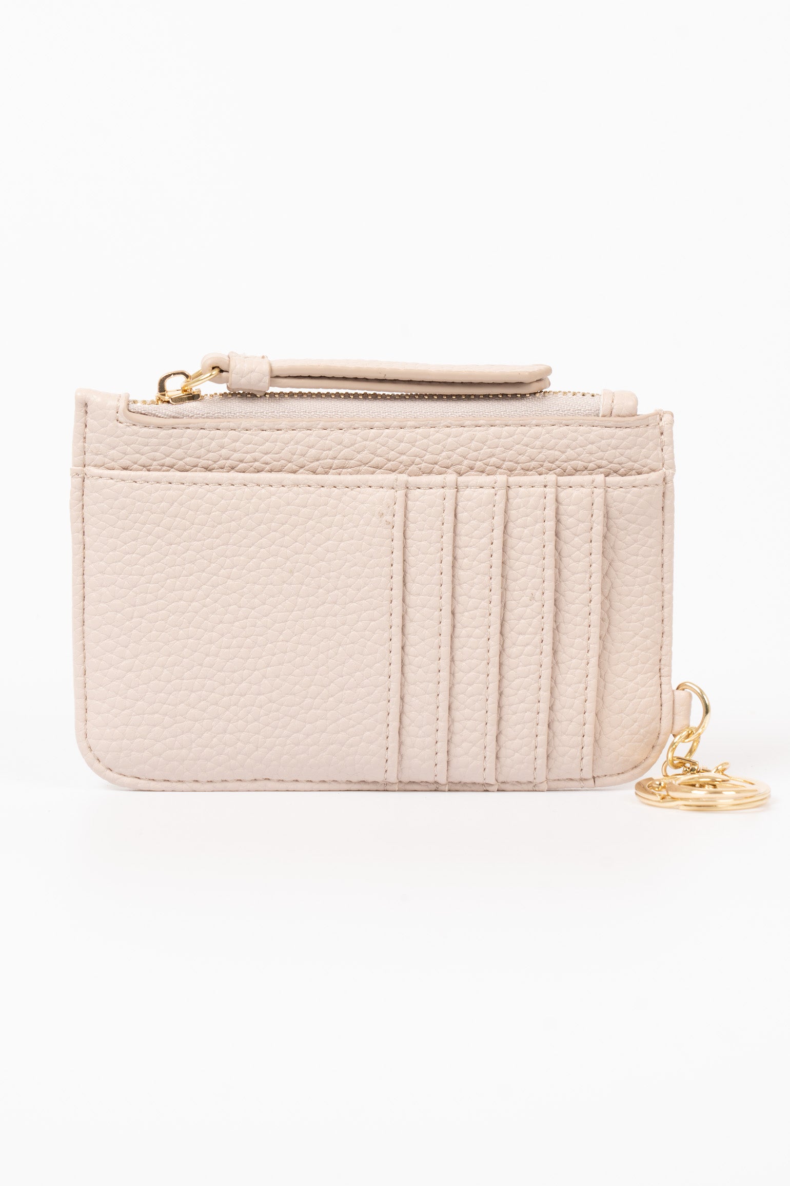 Beige Faux Leather Card Holder Wallet, Image 2 of 2