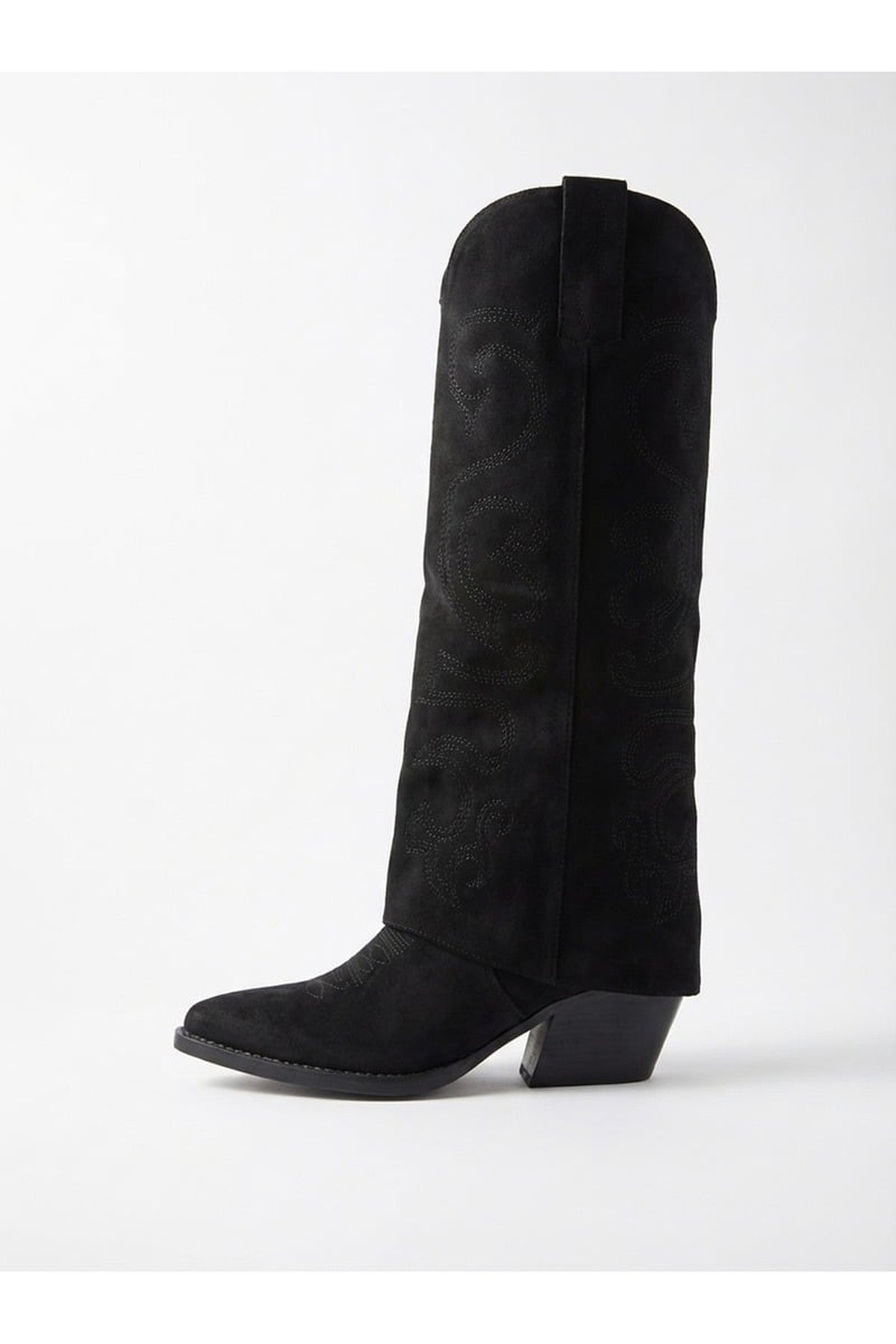 Black iKrush Black Ivy Womens Embroidered Western Cowboy Boots, Image 5 of 7