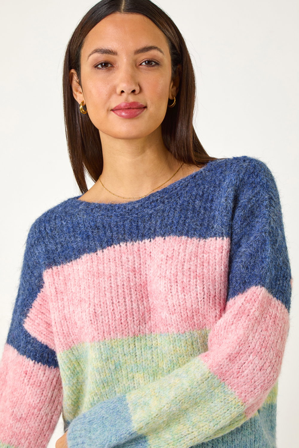 Multi  Dusk Stripe Knit Jumper, Image 5 of 5